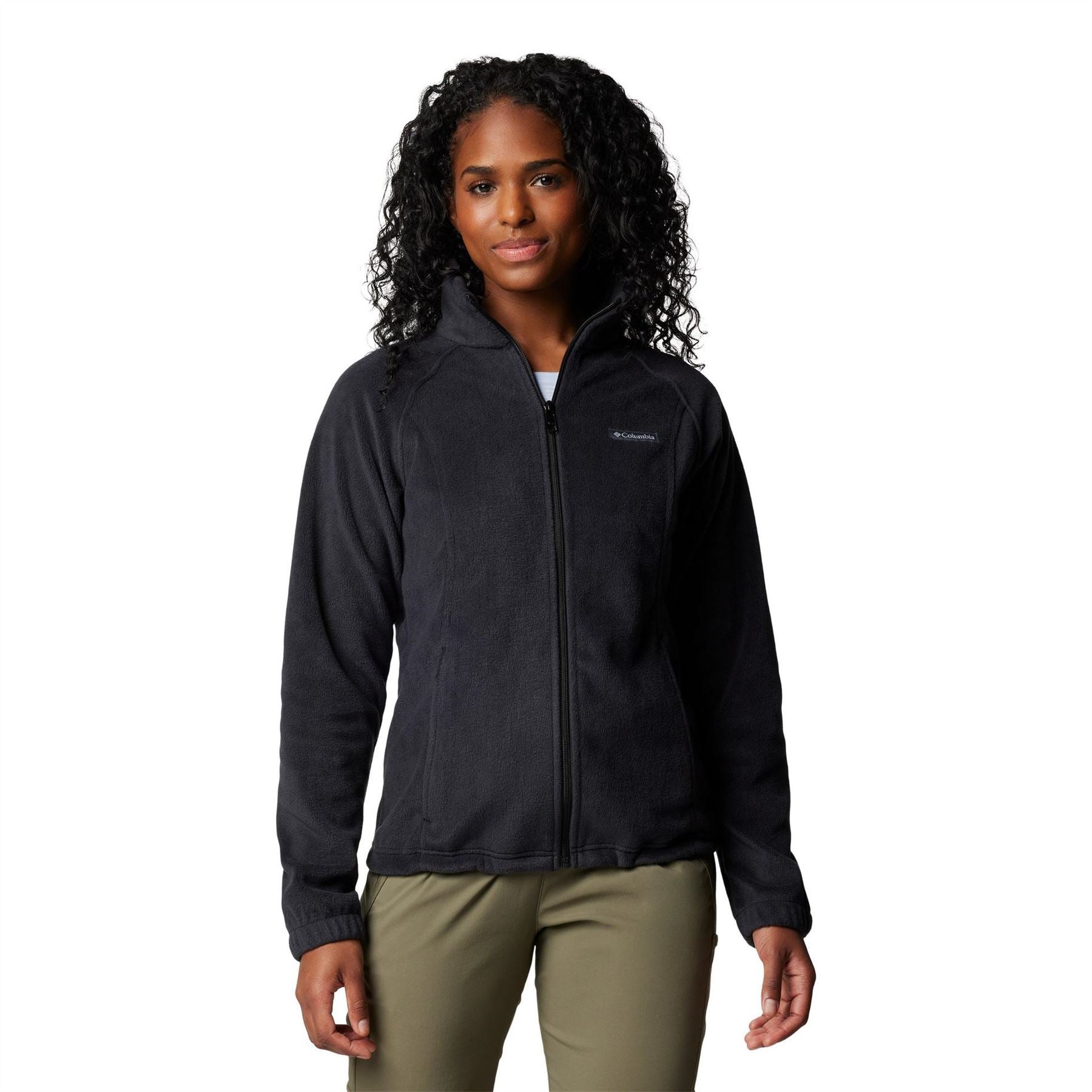 Columbia Benton Solid Patterned Full Zipper Ribbed Cuff Jacket