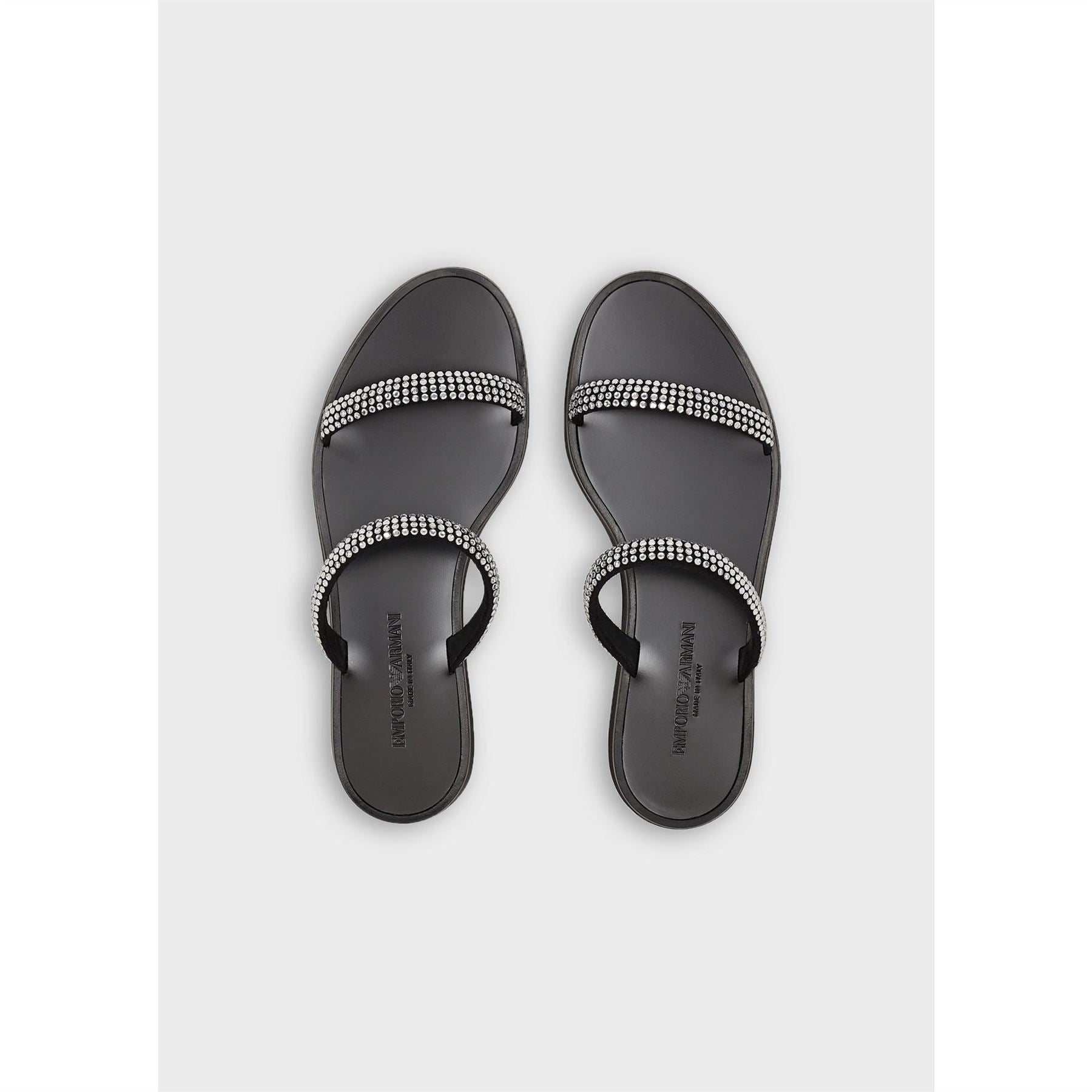 Emporio Armani 2 Strap Flat Sandals