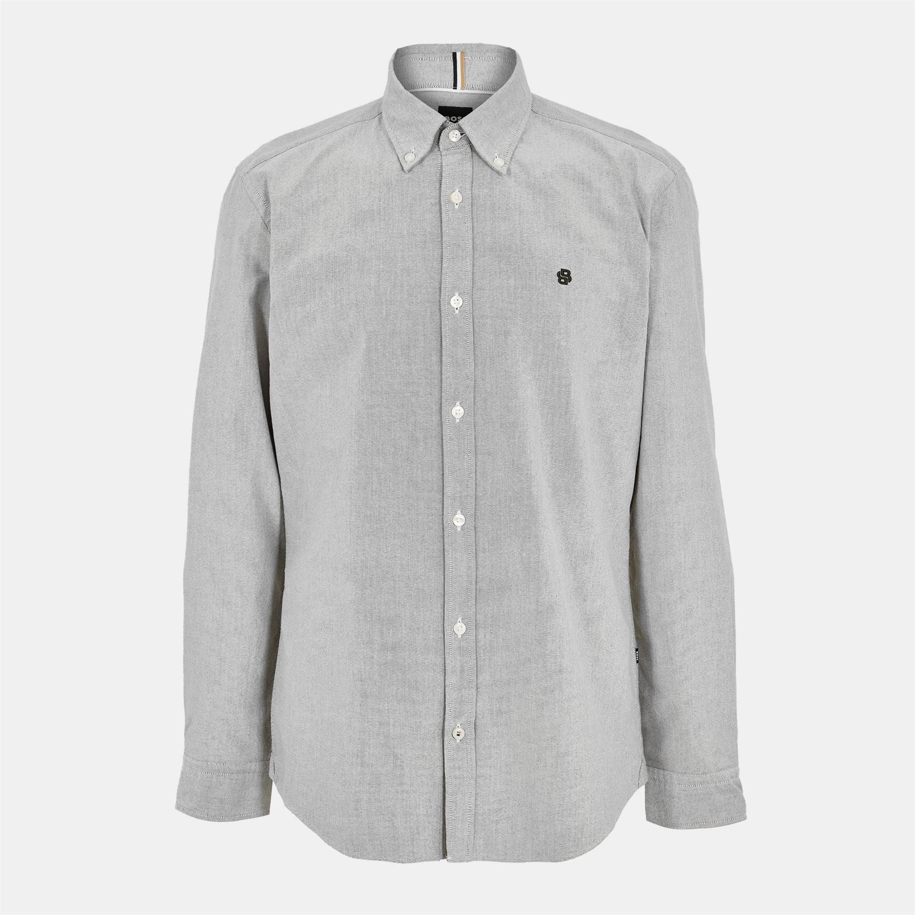 Boss Collared Neck Button Down Long Sleeve Shirt
