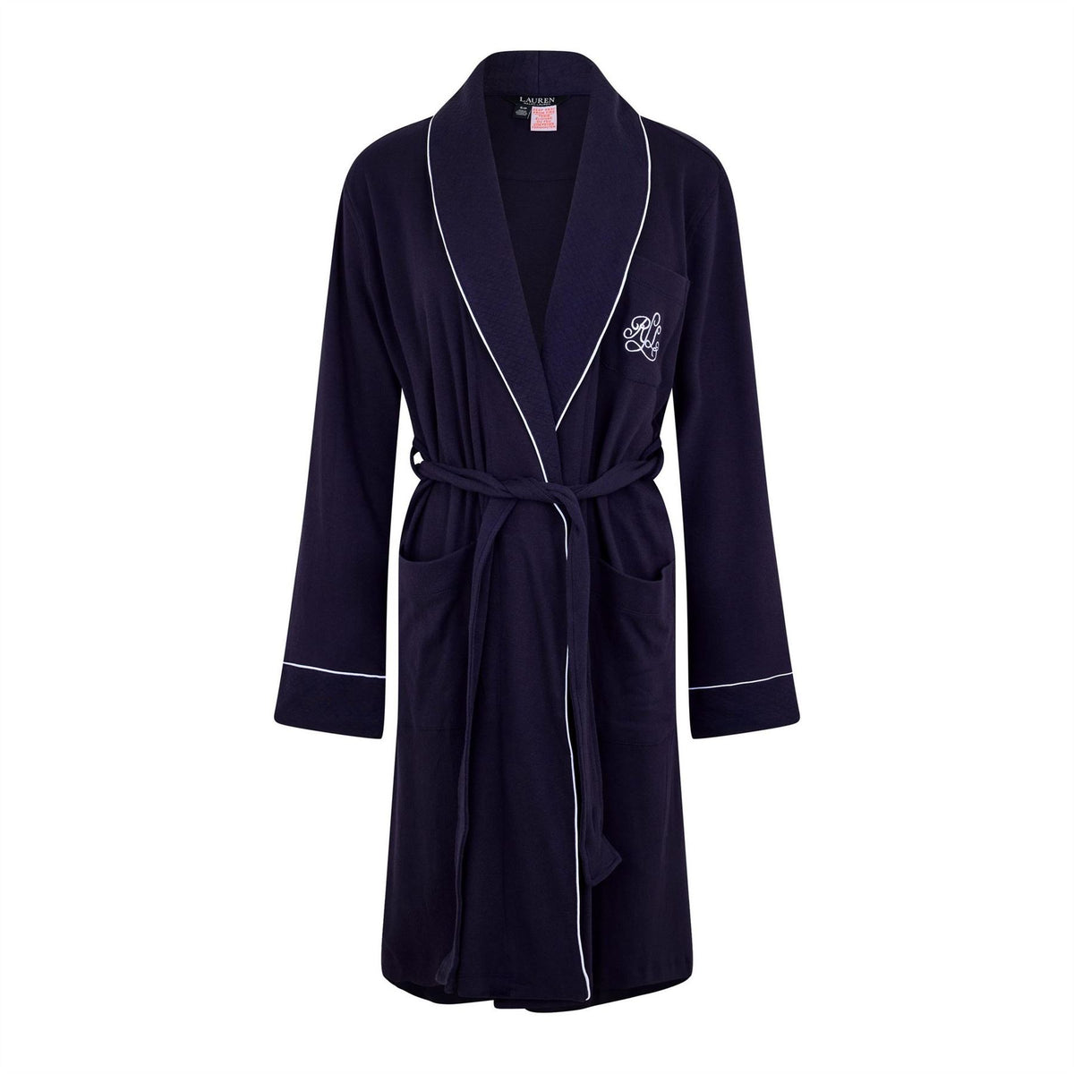 Lauren by Ralph Lauren Quilted Cotton Long Sleeve Belted Robe
