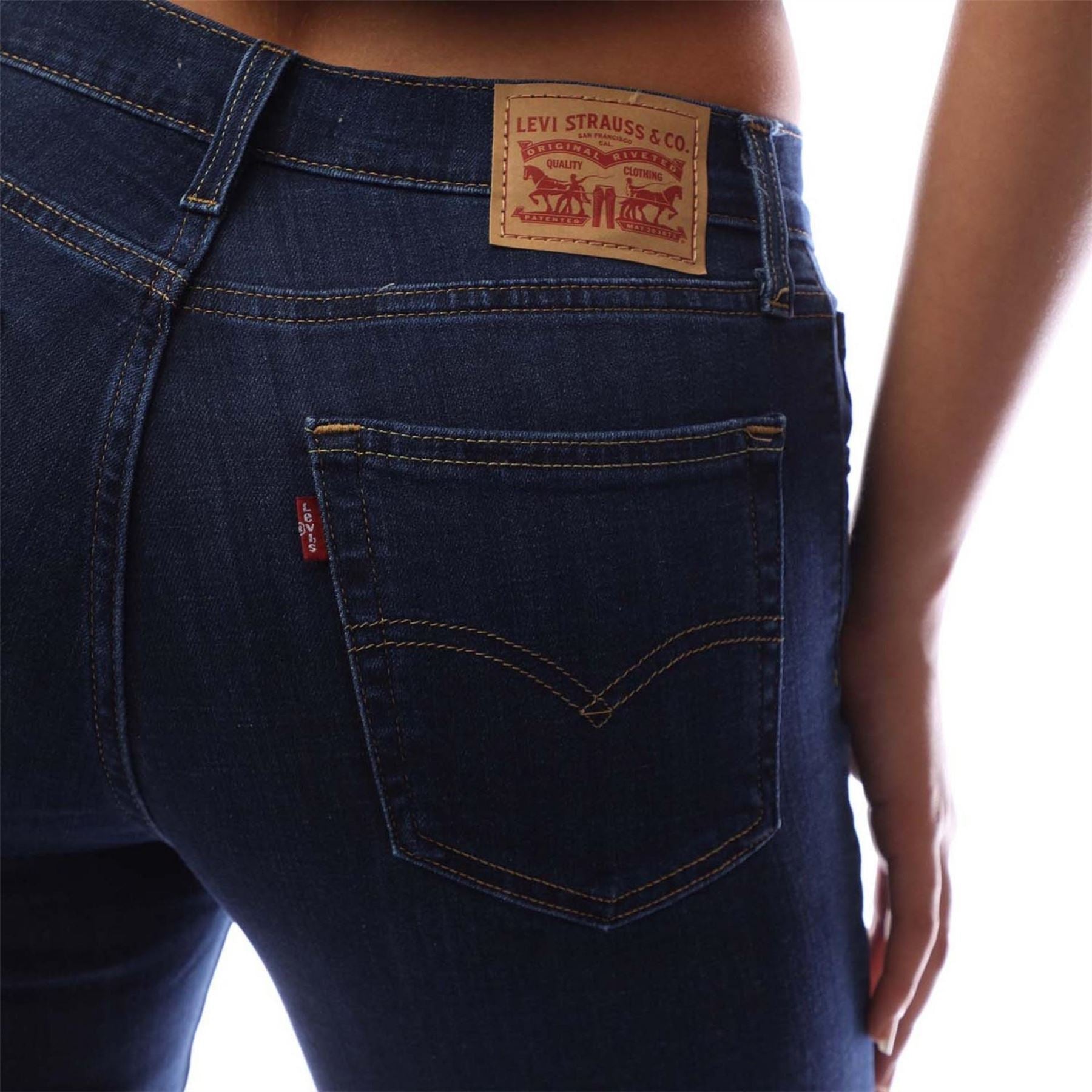 Levis High Rise Junior Straight Leg Jeans
