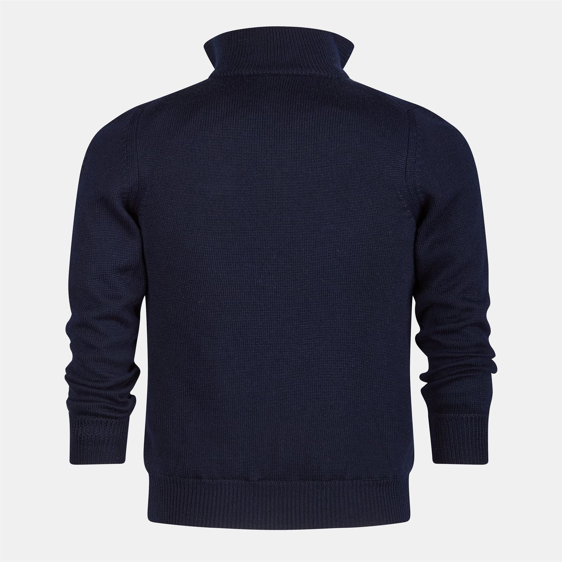 Lyle and Scott Zip Neck Regular Fit Long Sleeve Sweater