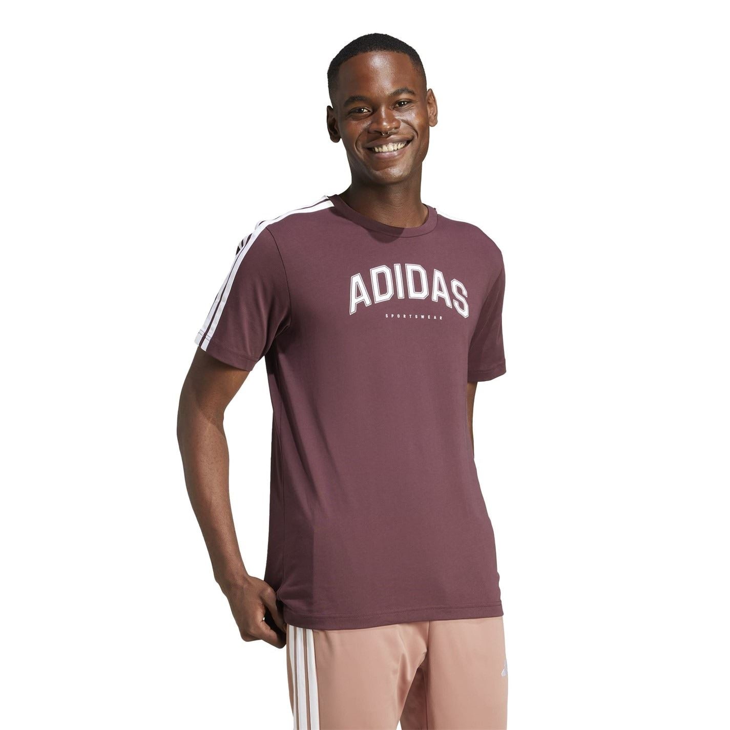 adidas Mens Codes Collegiate Linear Graphic T-Shirt
