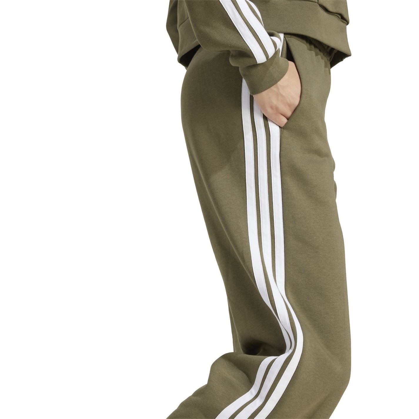 adidas Womens Essentials Wide Leg Fleece Pant