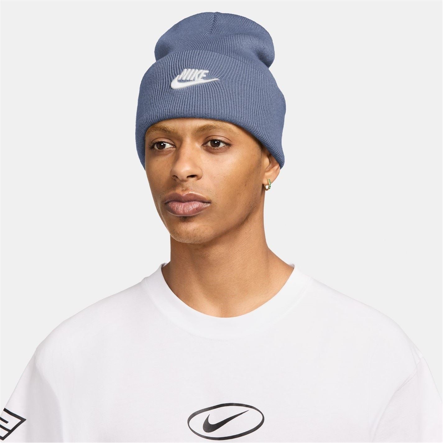 Nike Nsw Peak Wordmark Logo Adjustable Cuff Beanie