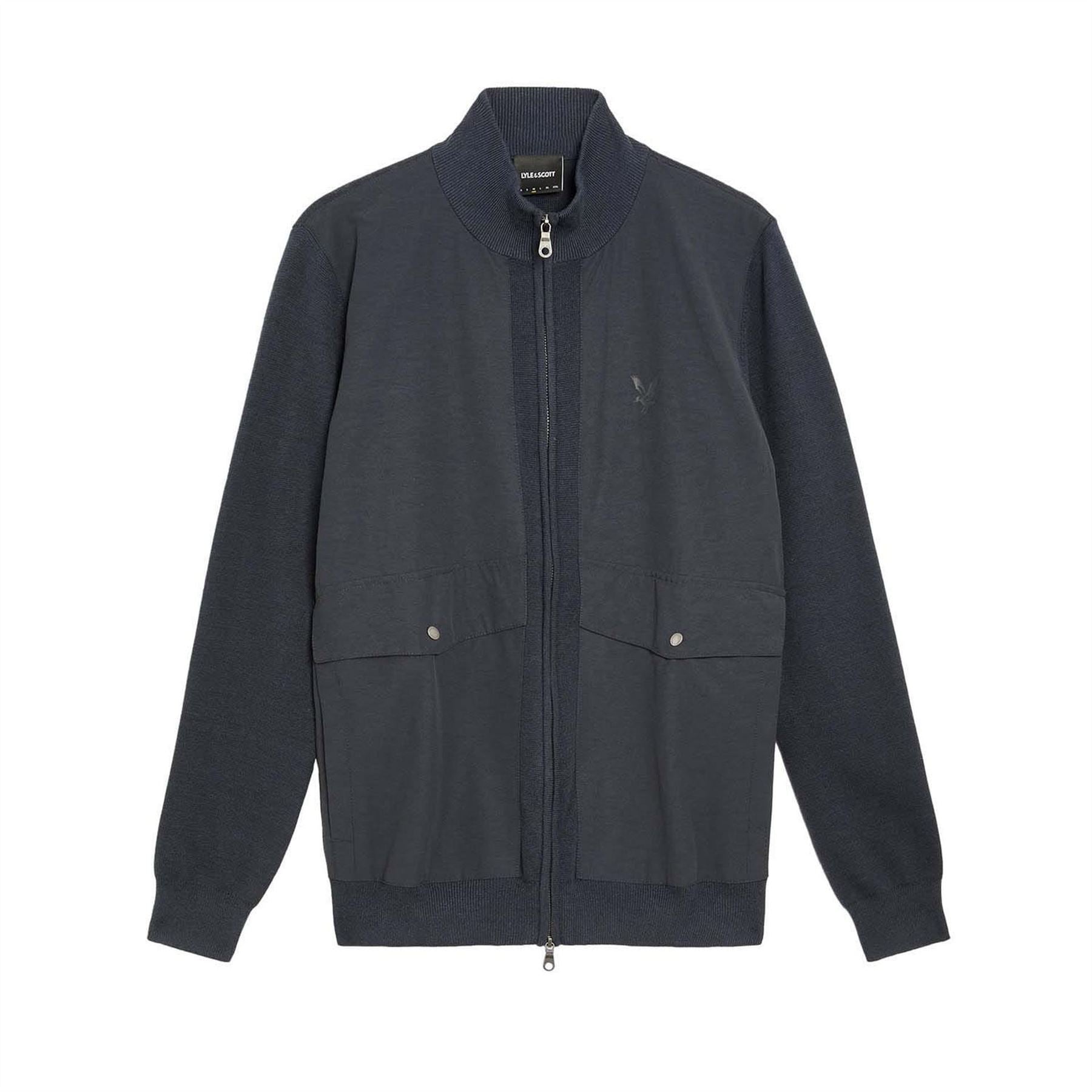 Lyle and Scott Hybrid Full Zip Knitted Jacket