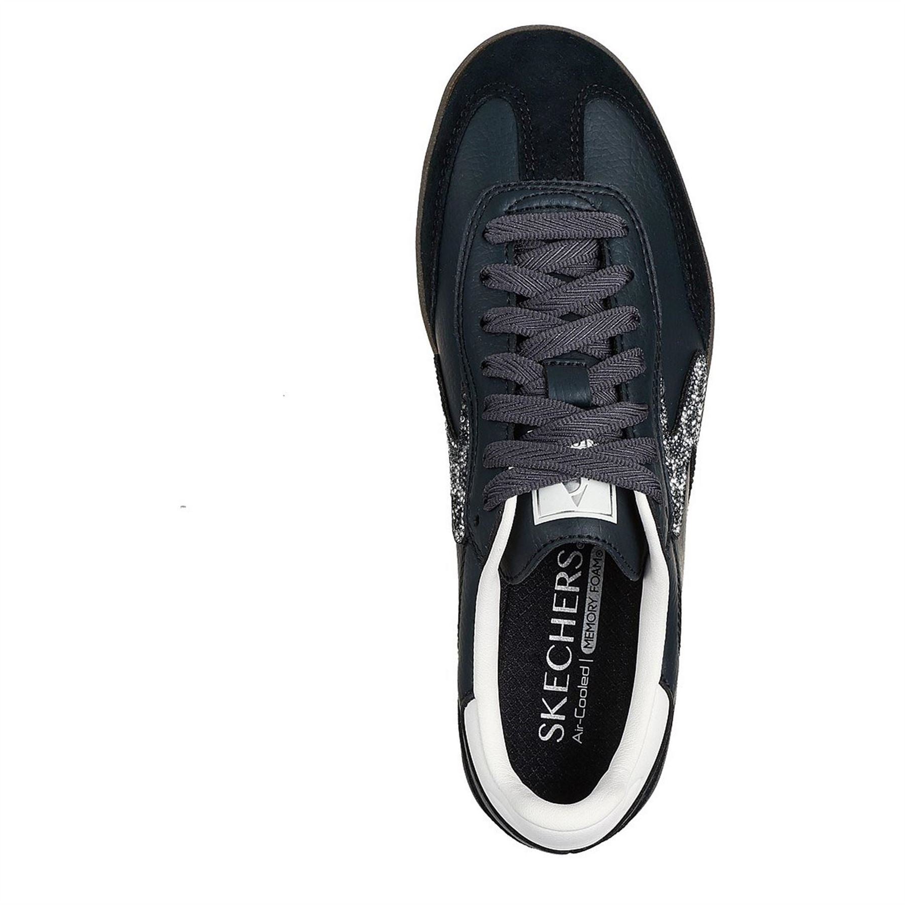 Skechers  And  Suede Overlay Rhinest Low Top Trainers Womens