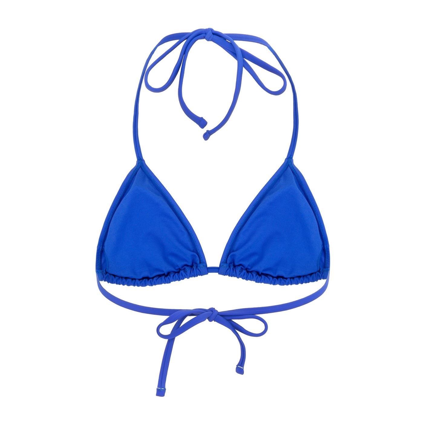 SoulCal Solid Patterned Tie Closure Triangle Bikini Top