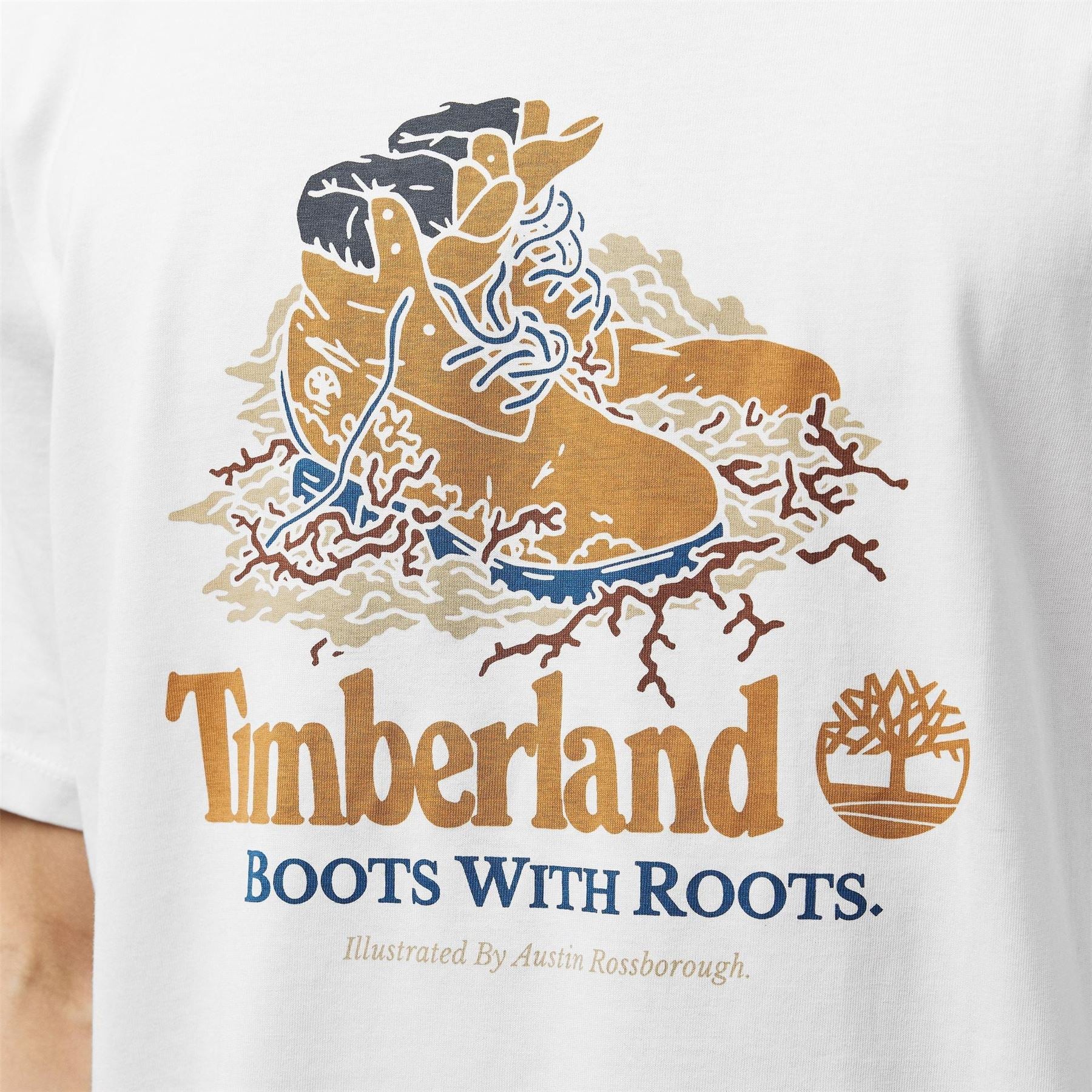 Timberland Regular Fit Vintage Boots with Roots Graphic Print T-Shirt
