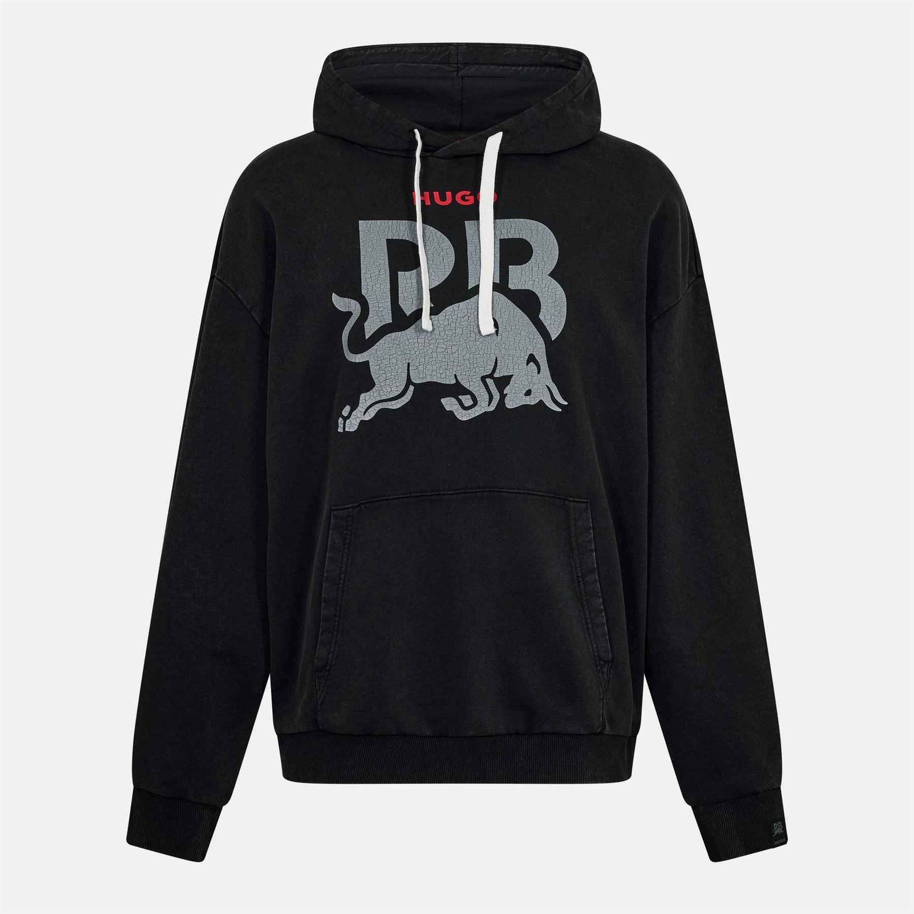 Hugo Graphic Hooded Neck Long Sleeve Oversize Sweatshirt