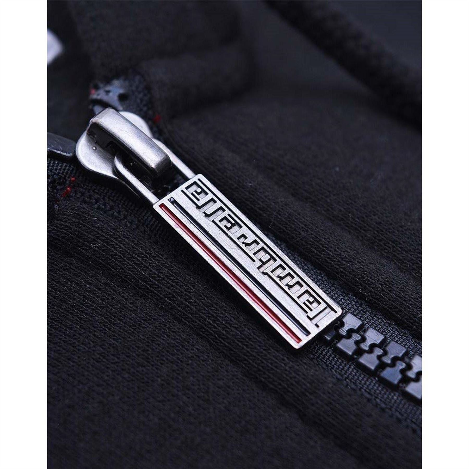Lambretta Solid Patterned Hooded Ribbed Cuff Sweat Jacket