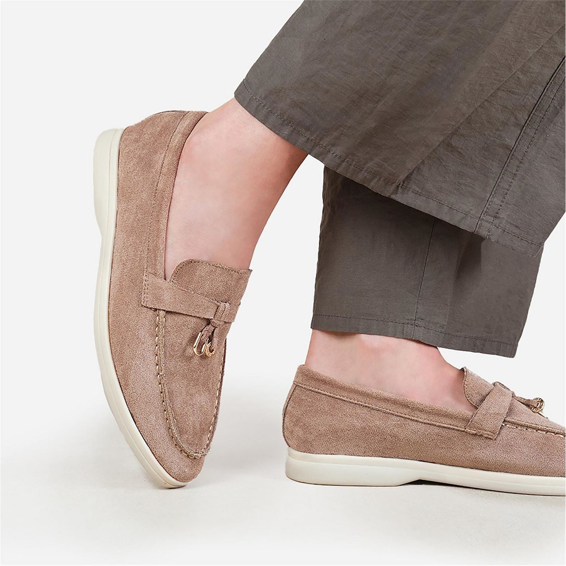 Wheres That From Pegasus Faux Suede Loafer Ladies