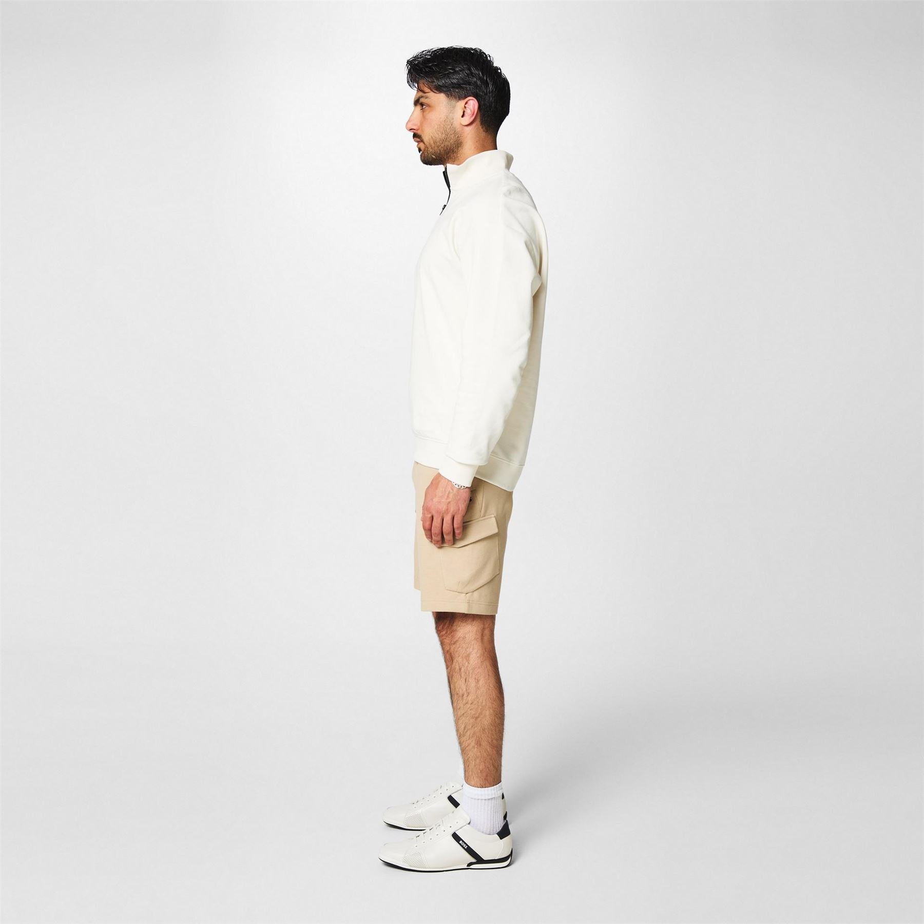 Boss Saturn Smooth Low Top Premium Leather Trainers
