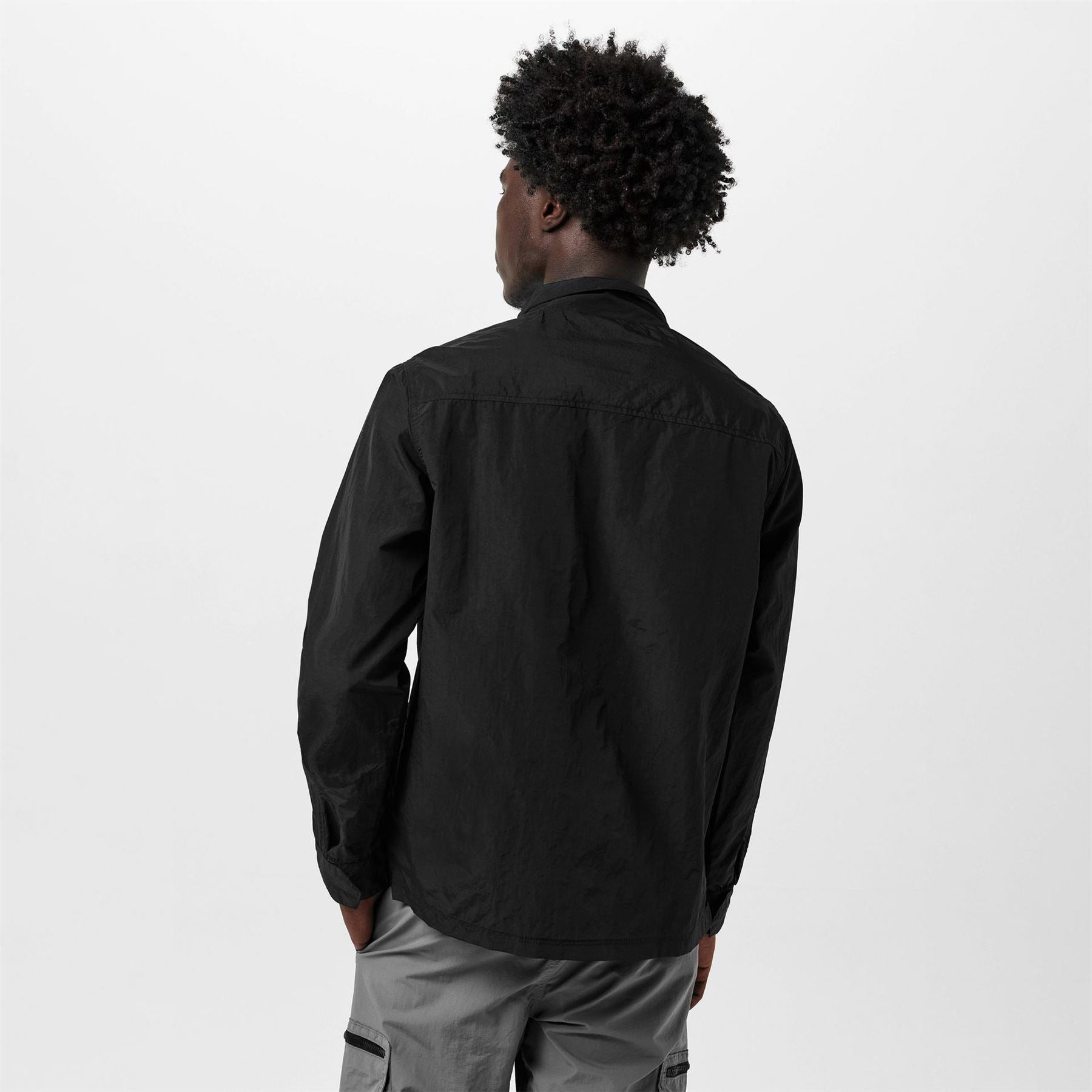 Nicce Statlo Relaxed Fit Overshirt with Front Pocket