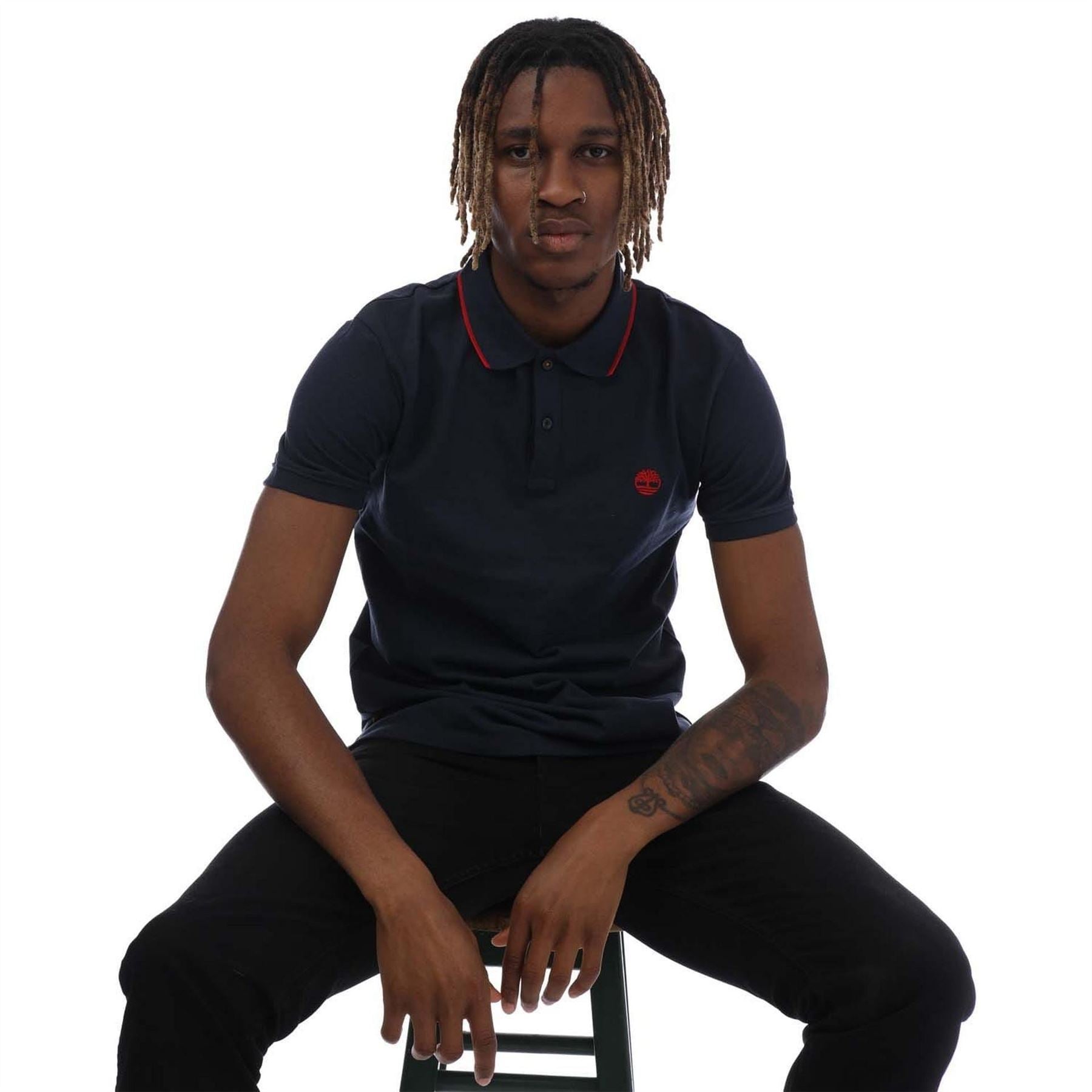 Timberland Millers River Printed Neck Polo Shirt