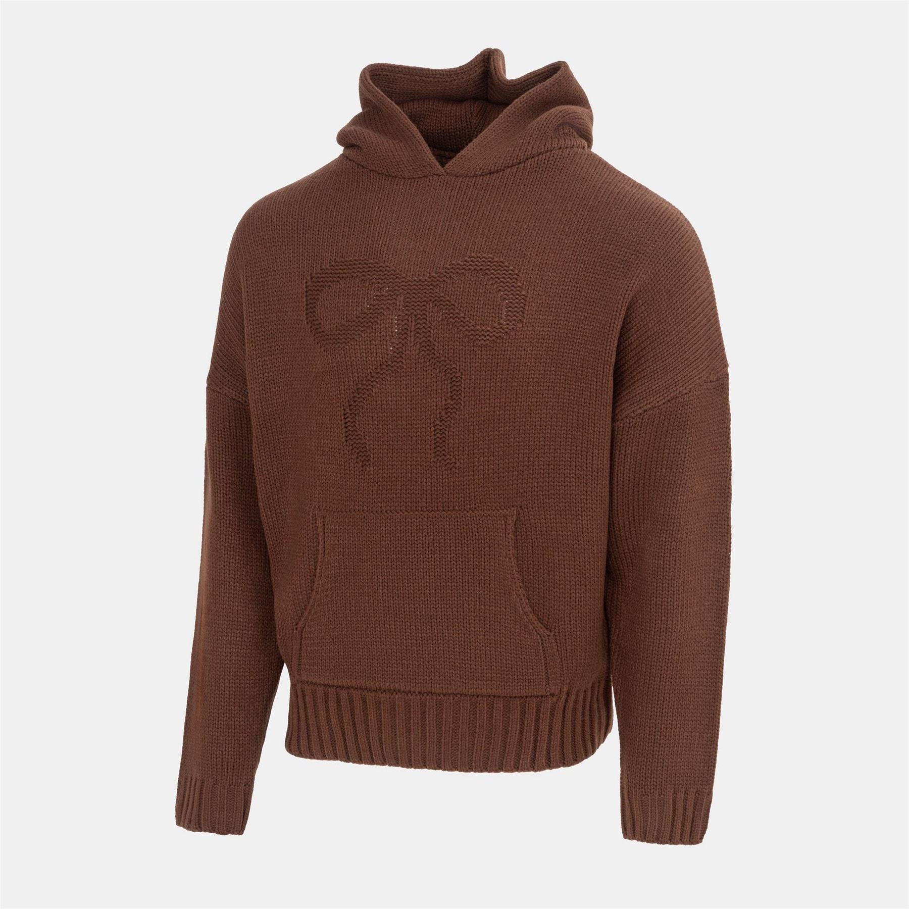 Miso Bow Knit Hooded Neck Long Sleeve Sweatshirt