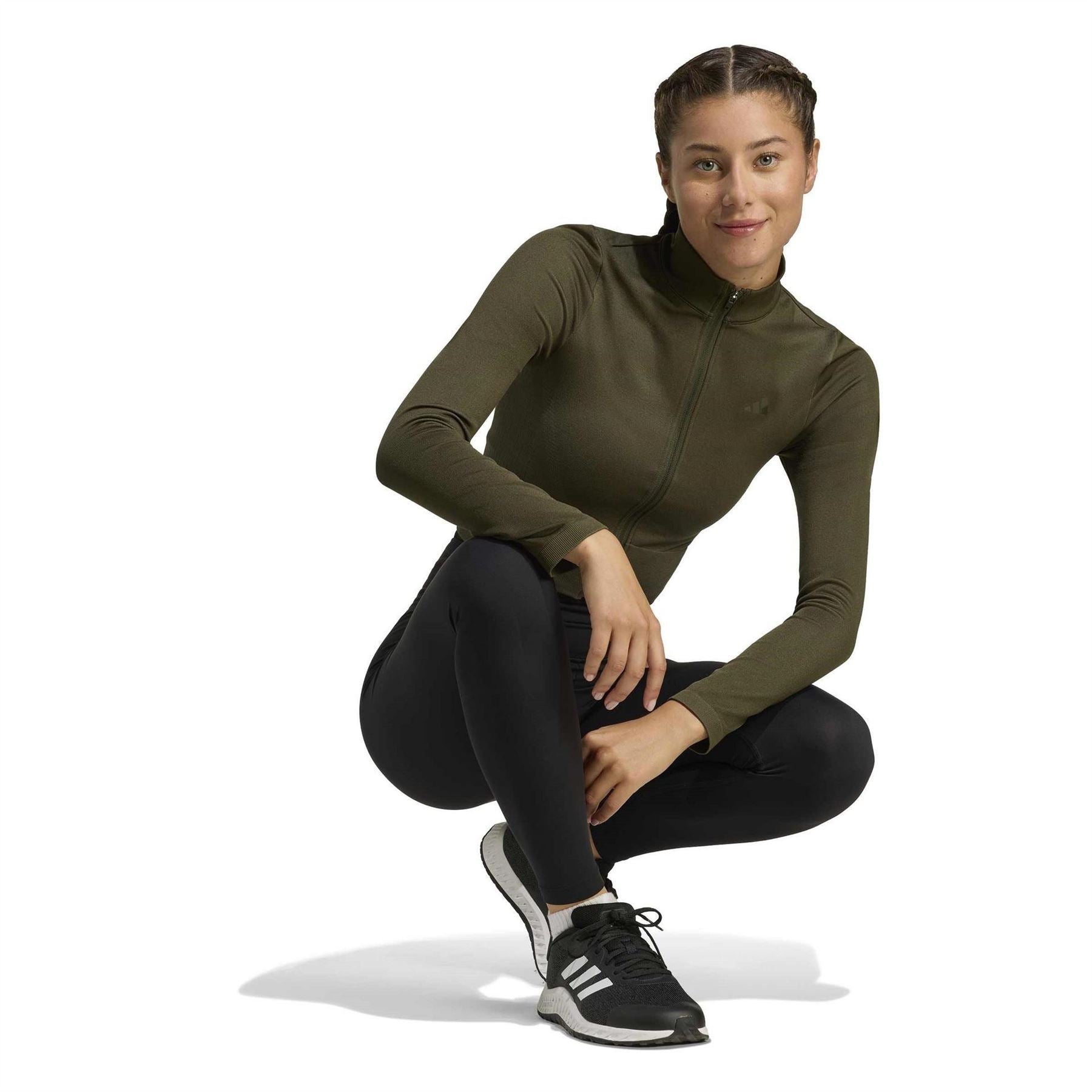 adidas Workout Essentials Climacool Full Zip Long Sleeve Performance Training Jacket
