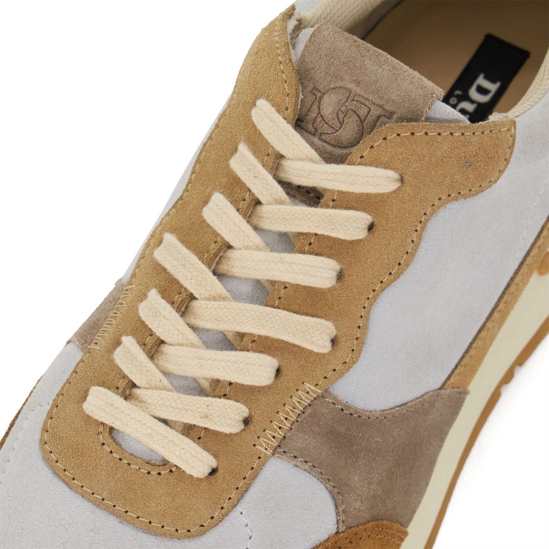 Dune London Treaty Textured Lace Up Trainers