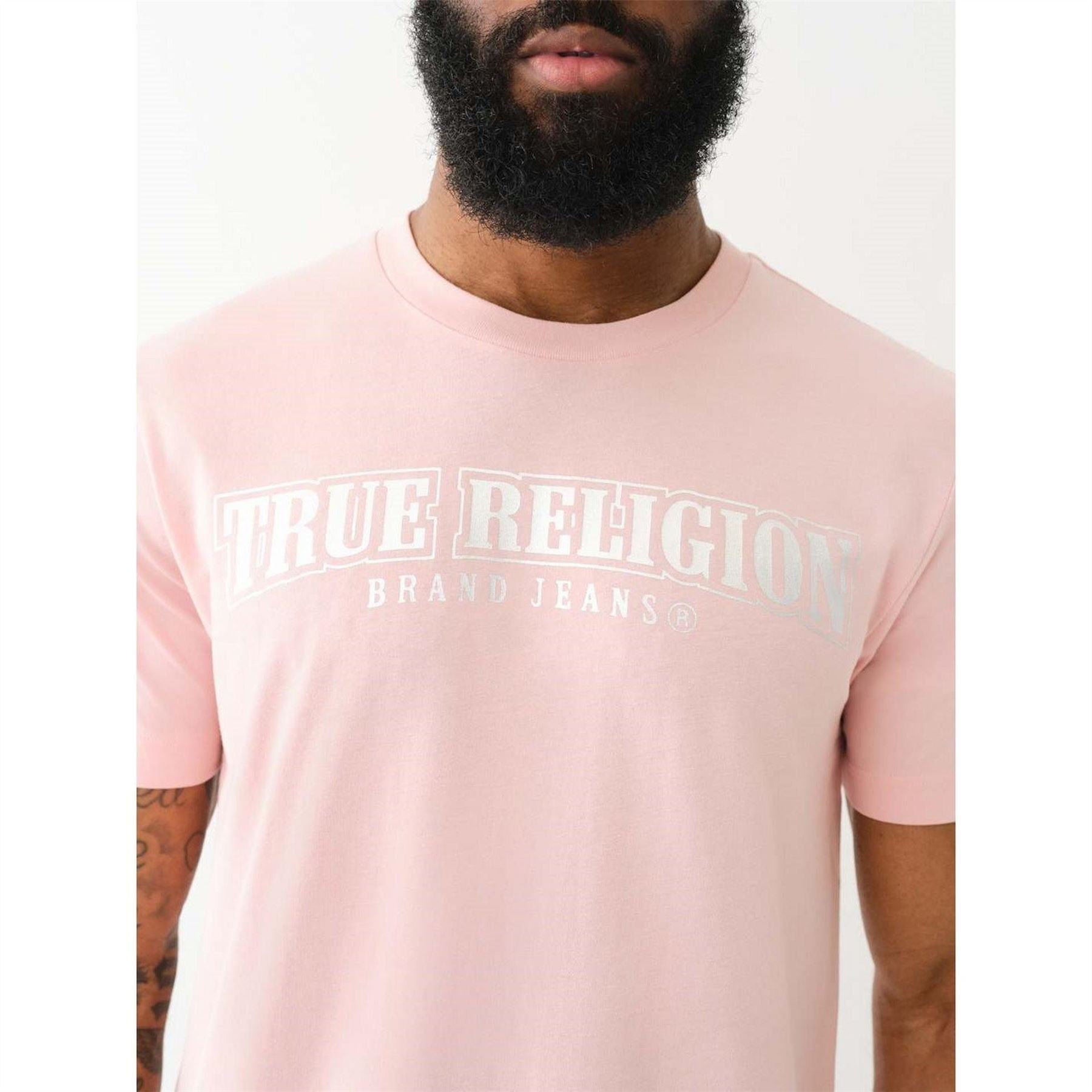 True Religion Crew Neck Lettering Regular Fit T-Shirt