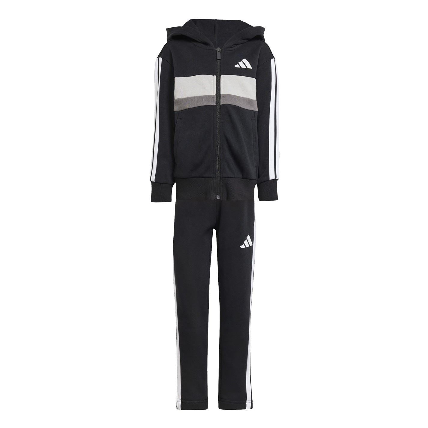 adidas Tiberio 3 Stripes Colorblock Fleece Track Suit Kids