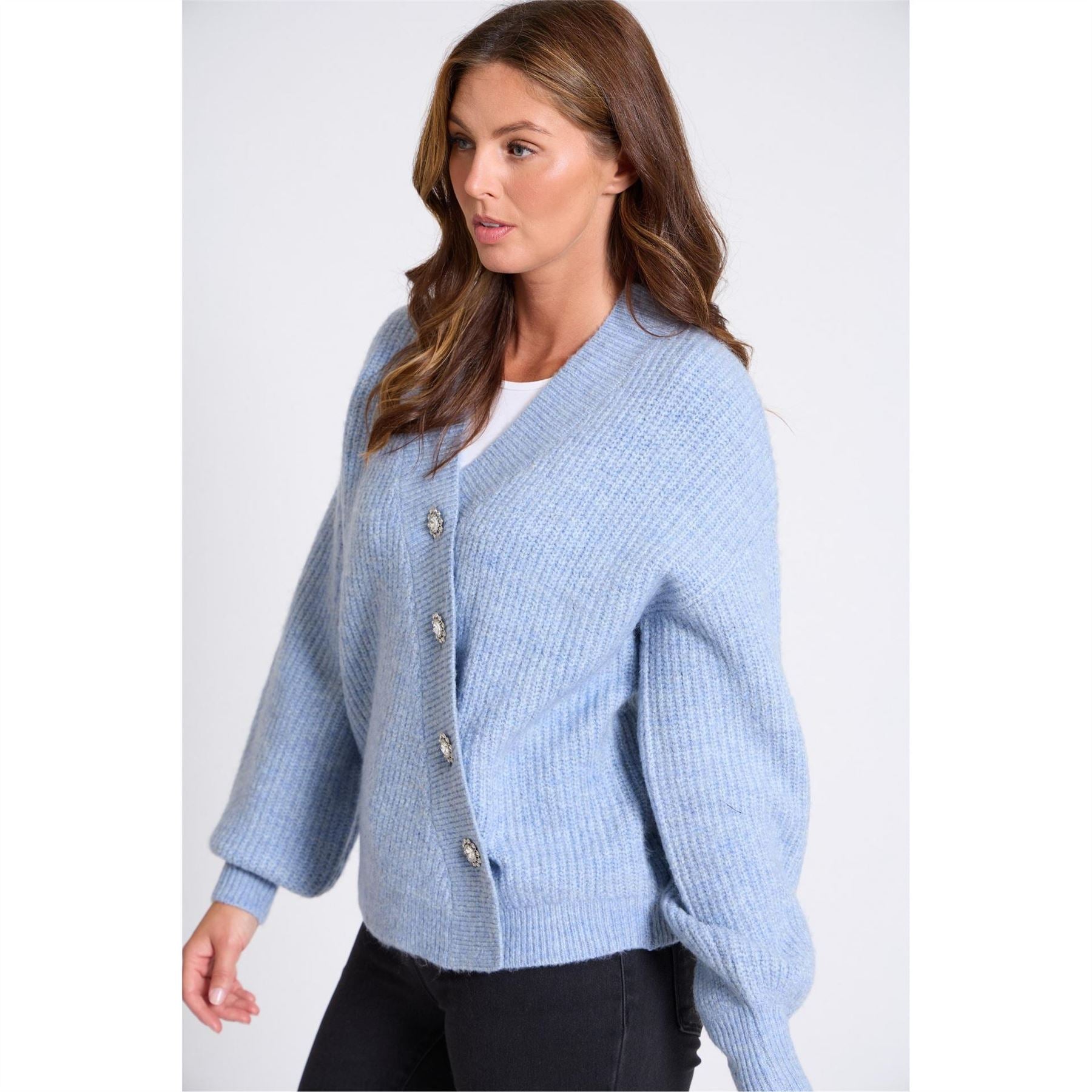 Be You Asymmetrical V-Neck Long Sleeve Sweater