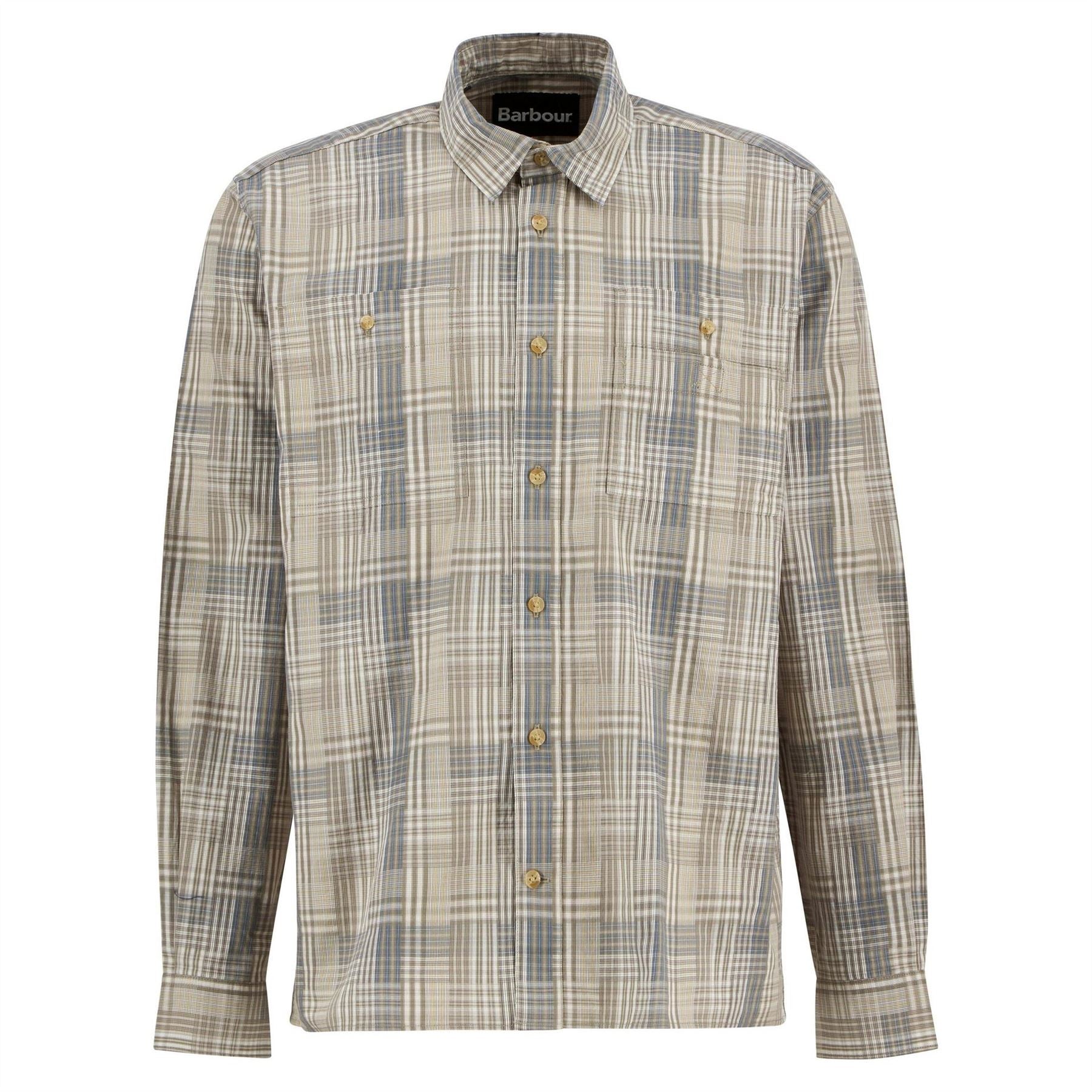 Barbour Maxwell Checked Patch Long Sleeved Relaxed Shirt