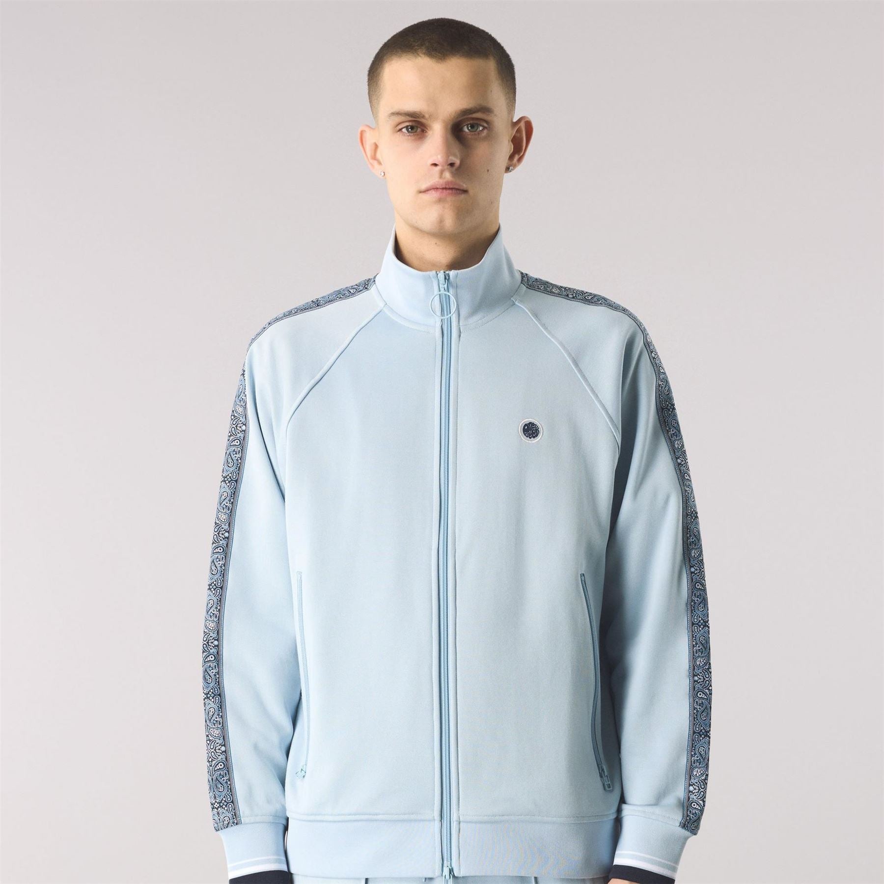 Pretty Green Mock Neck Regular Fit Athletic Top