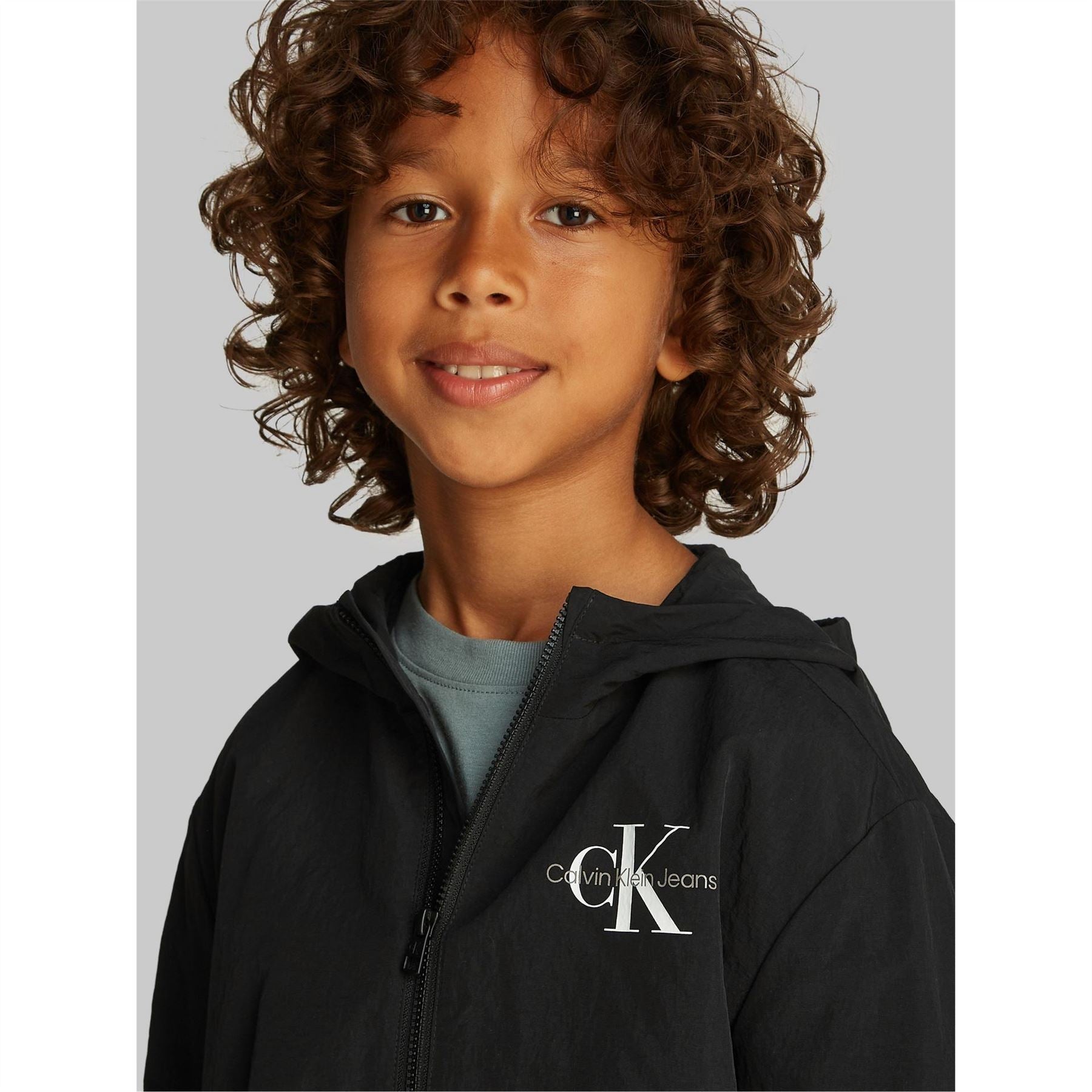 Calvin Klein Jeans Essential Monologo Windproof Water Resistant Windbreaker
