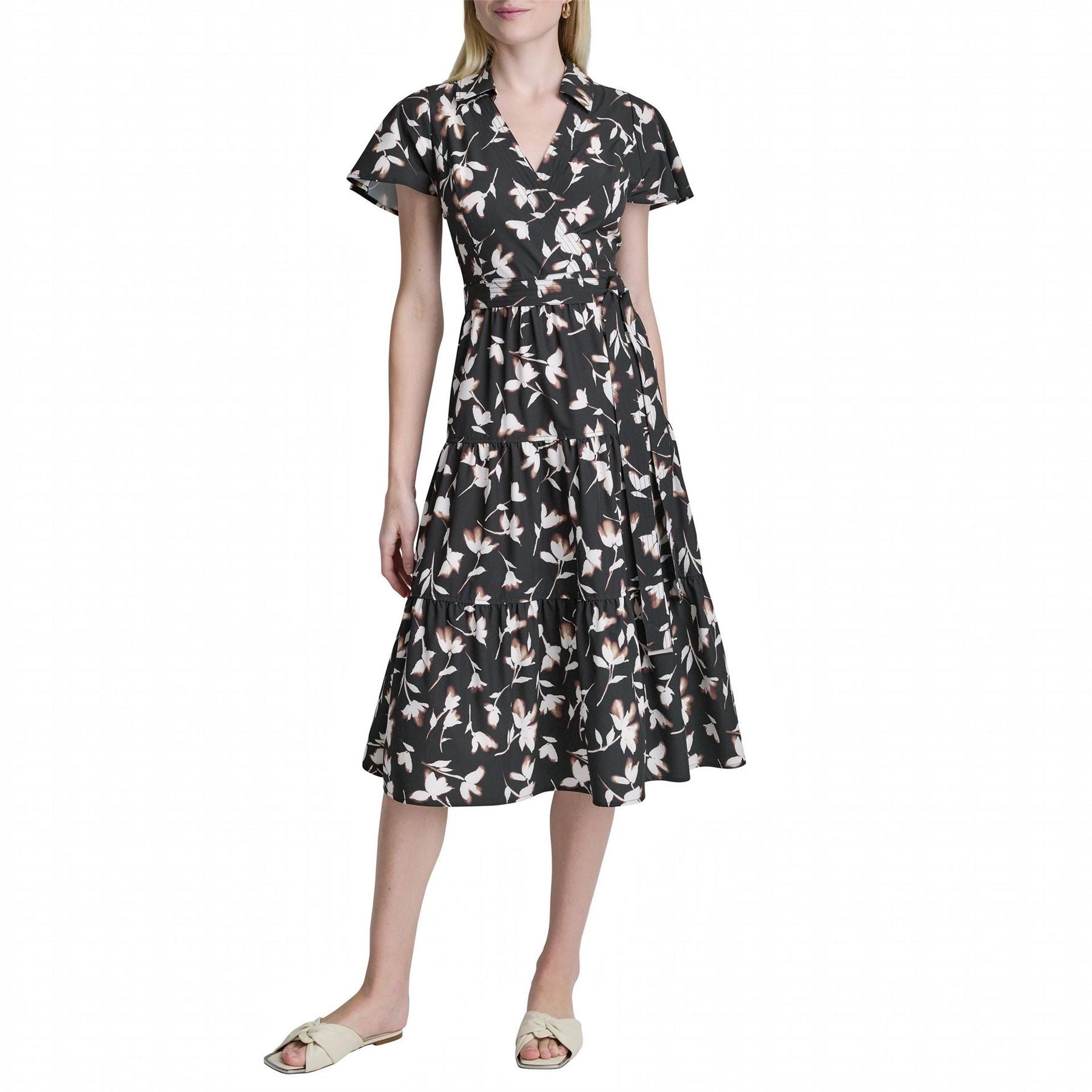 DKNY Commute Midi Shirt Dress