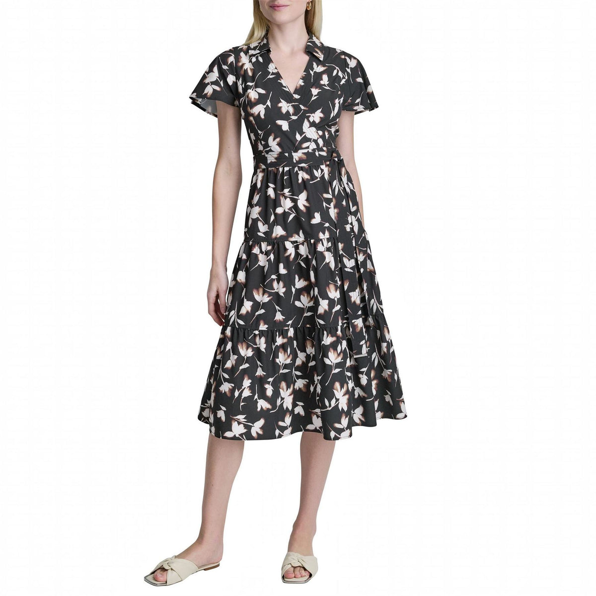 DKNY Commute Midi Shirt Dress