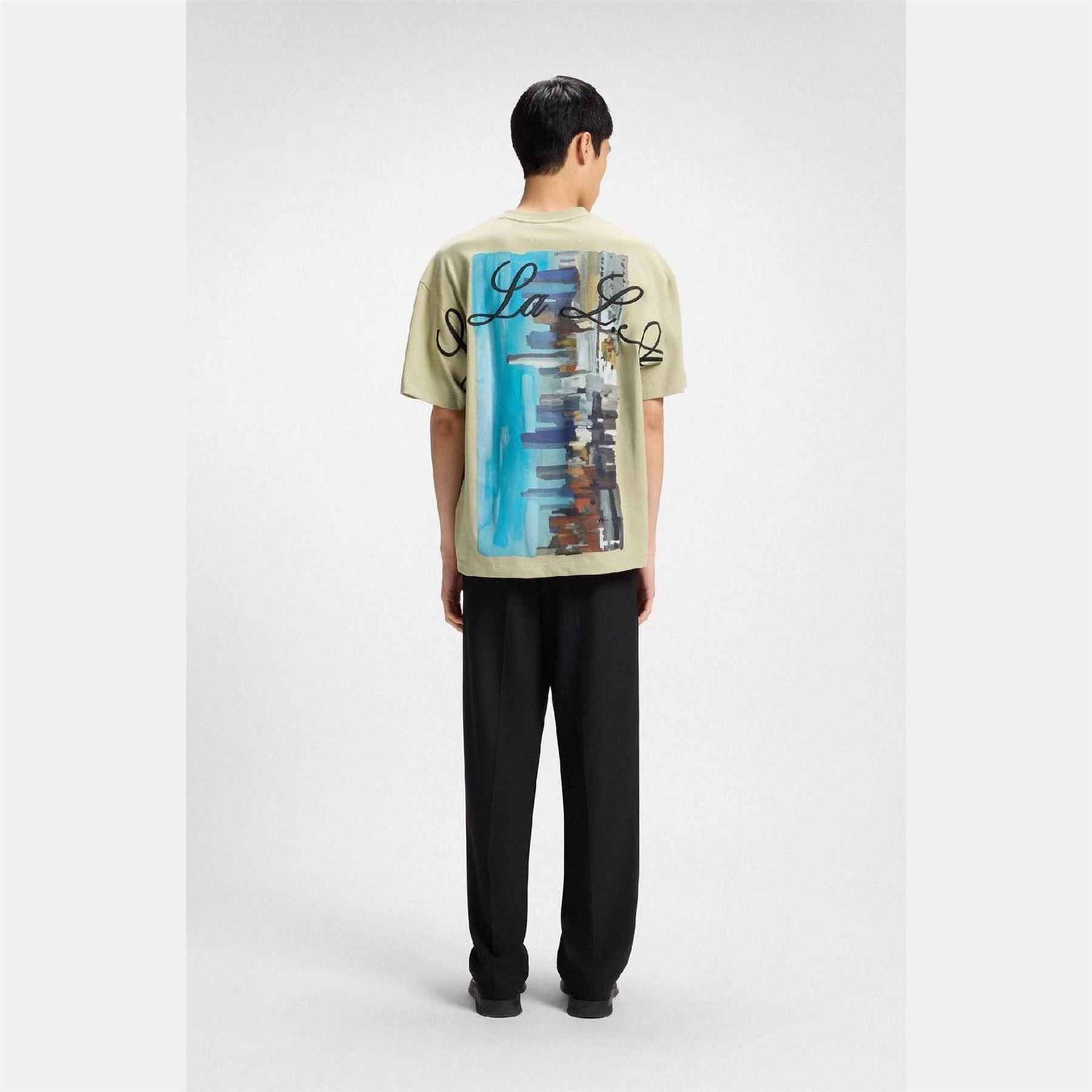 Hugo Cotton Jersey T-Shirt With La Artwork
