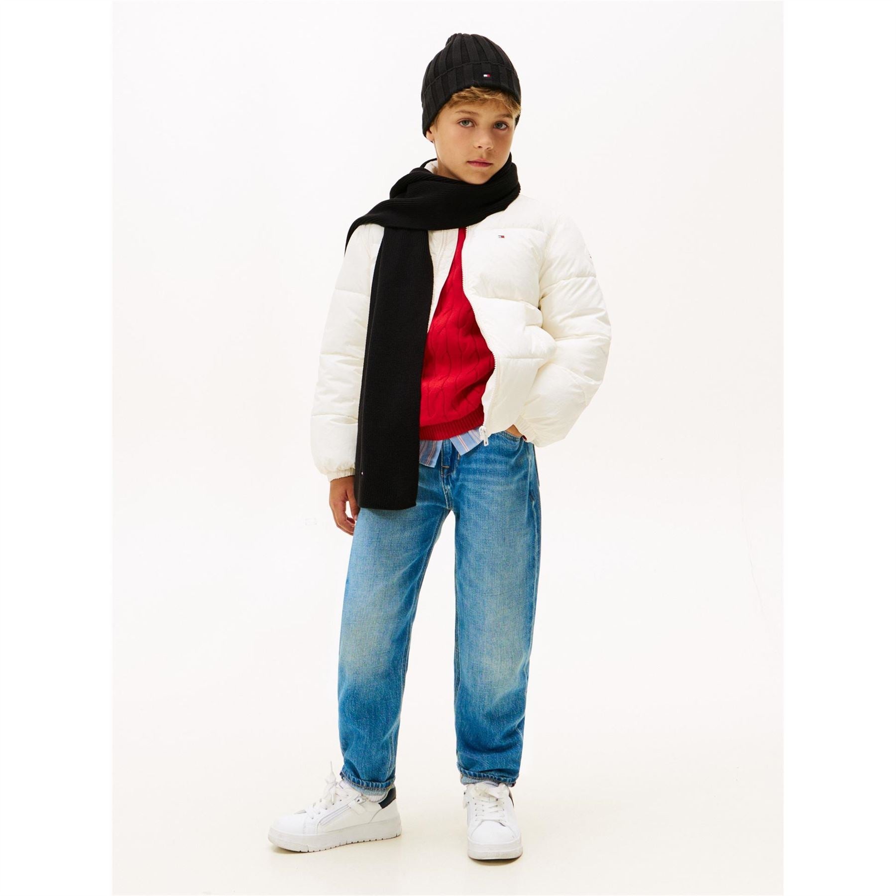 Tommy Hilfiger Kids Small Flag Knitted Scarf
