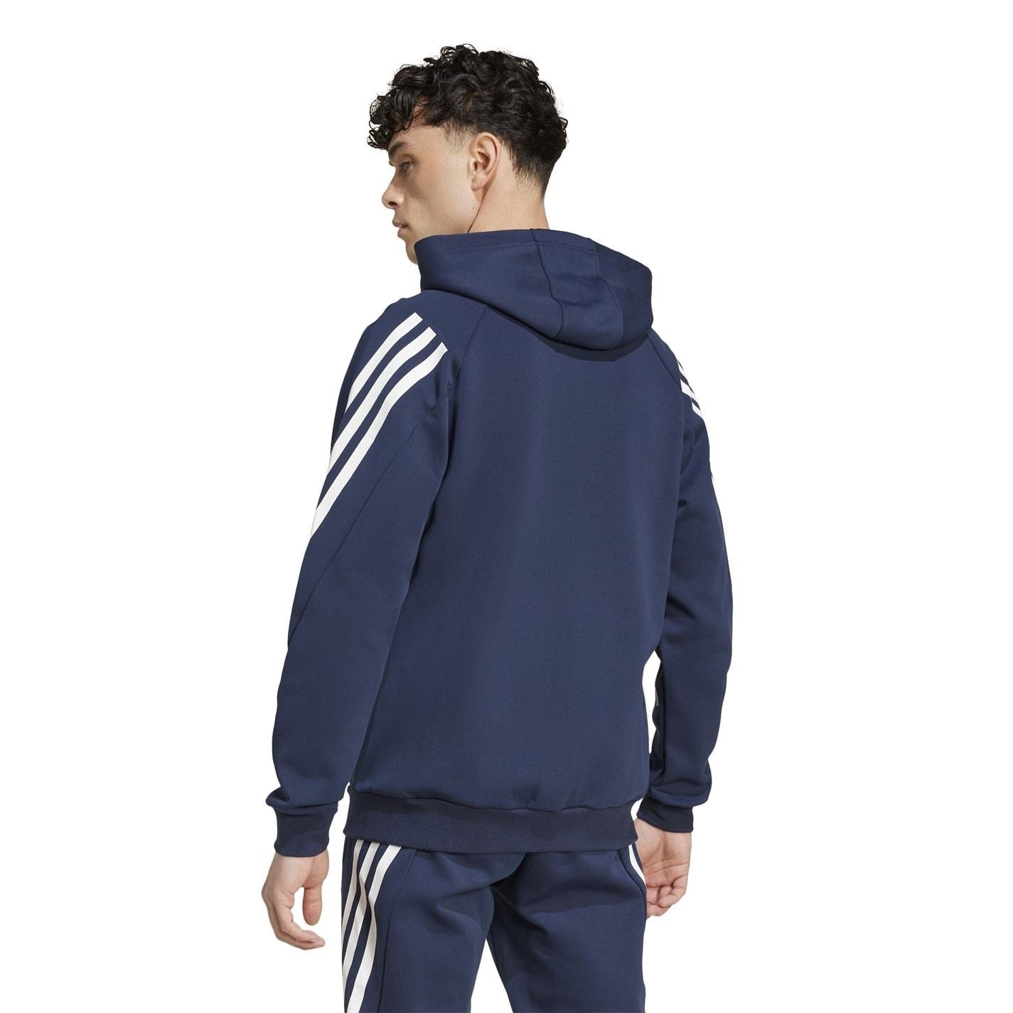 adidas Mens Future Icons 3 Stripes Full Zip Hoodie