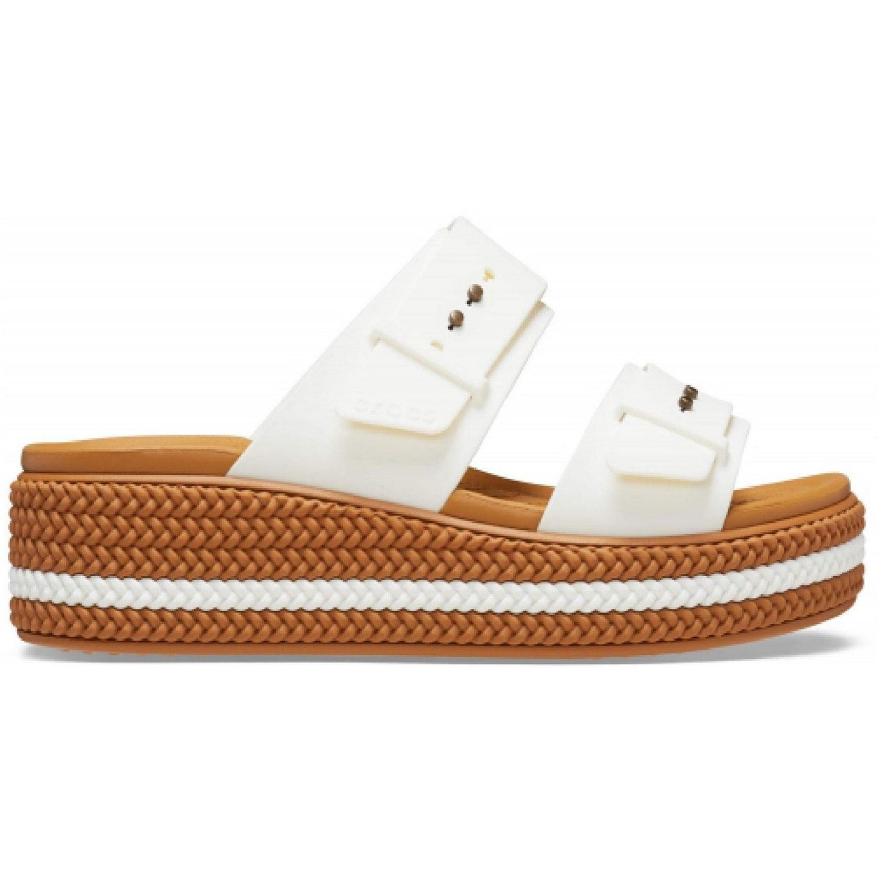 Crocs Brooklyn Woven Buckle Open Toe Slides