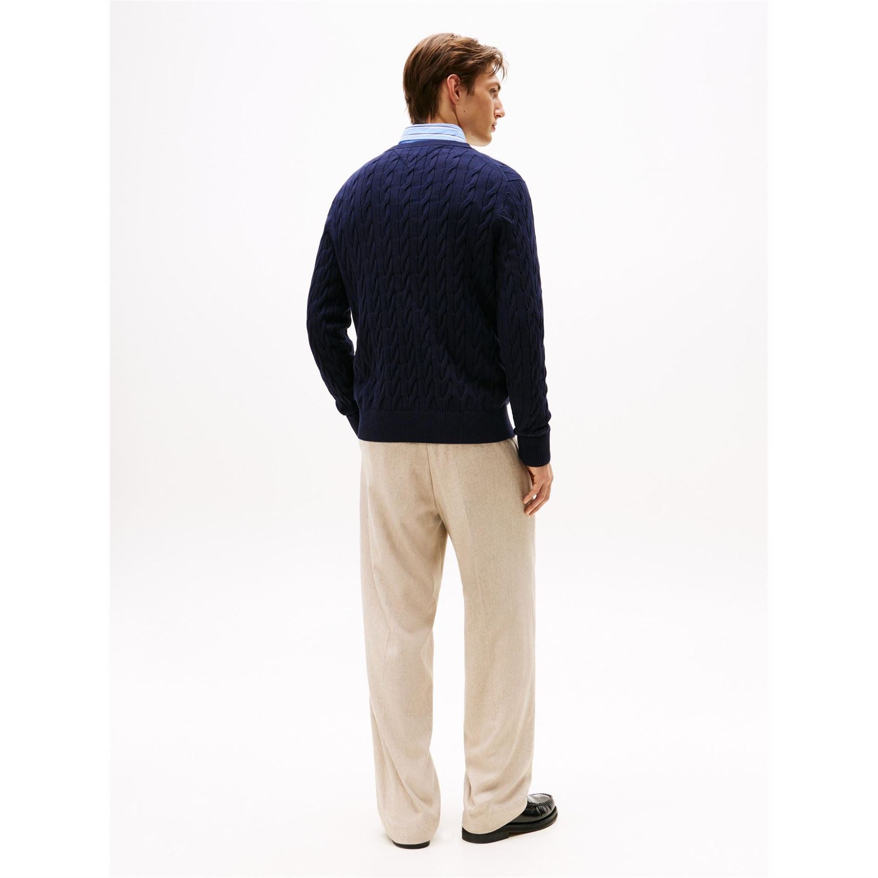 Tommy Hilfiger Hilfiger Classic Cotton Cable Crew Neck