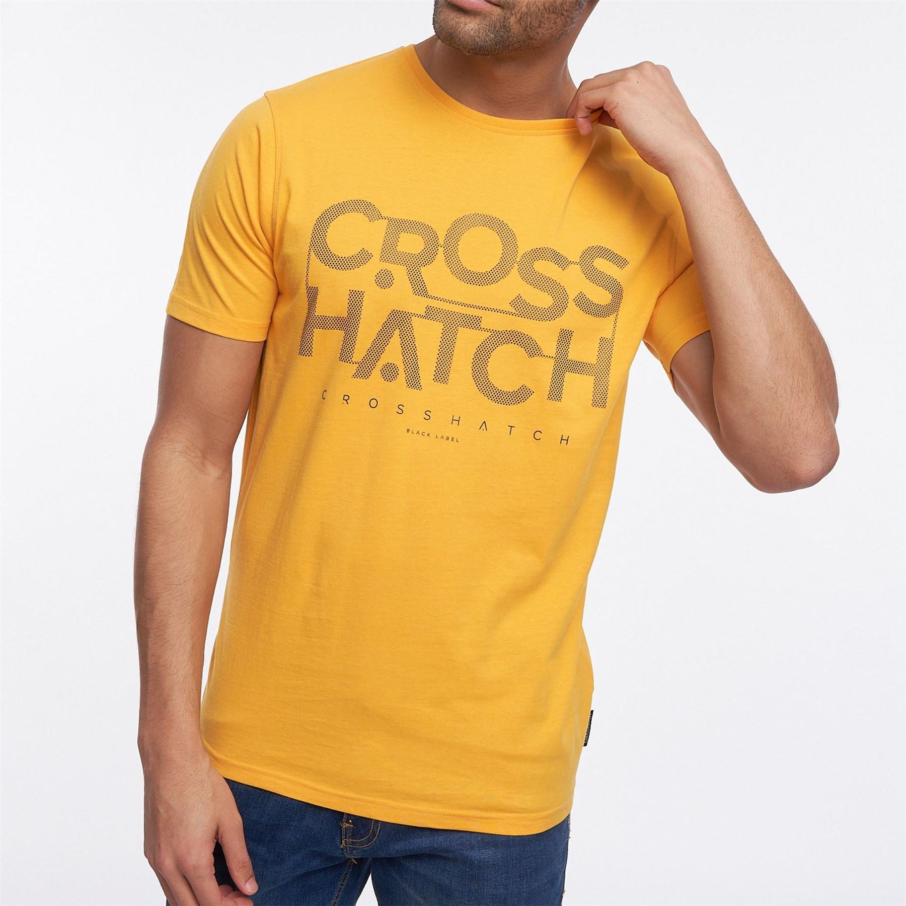 Crosshatch Mens Logo Short Sleeve T-Shirt