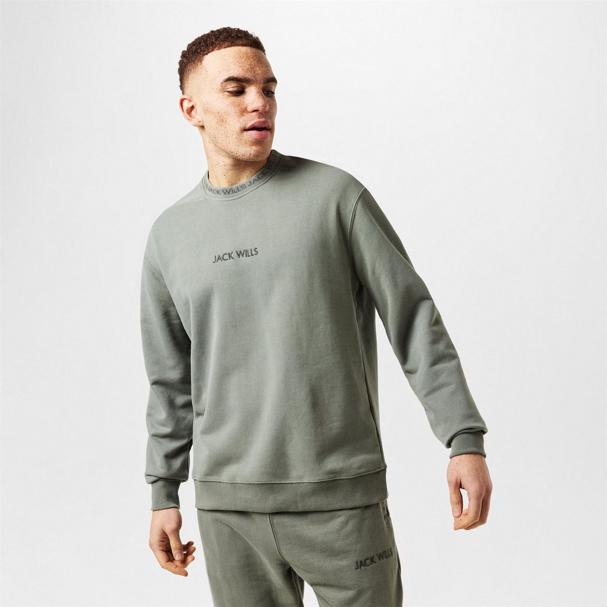 Jack Wills Mens Jacquard Crew Sweatshirt