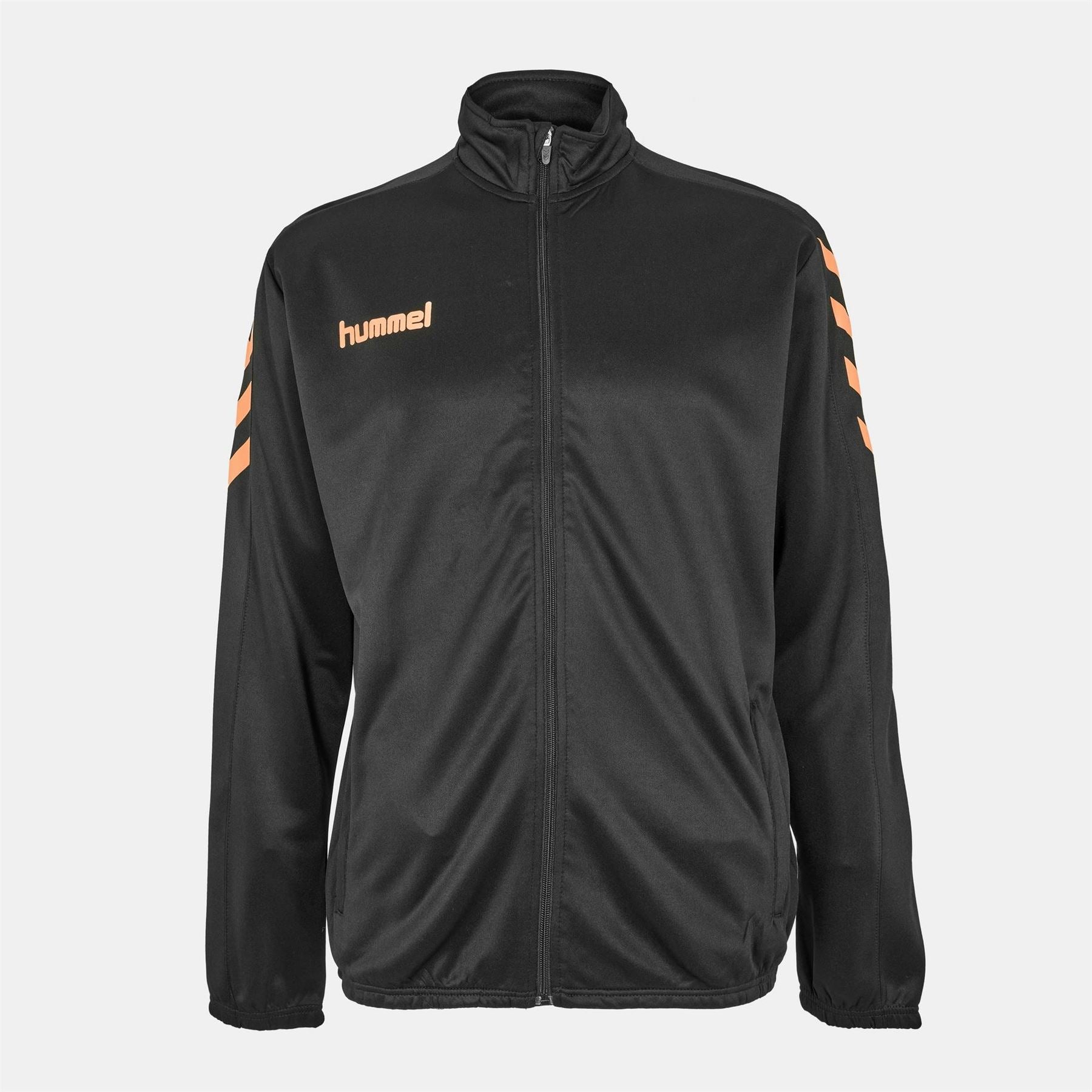 Hummel Core Solid Patterned Ribbed Cuff Track Jacket