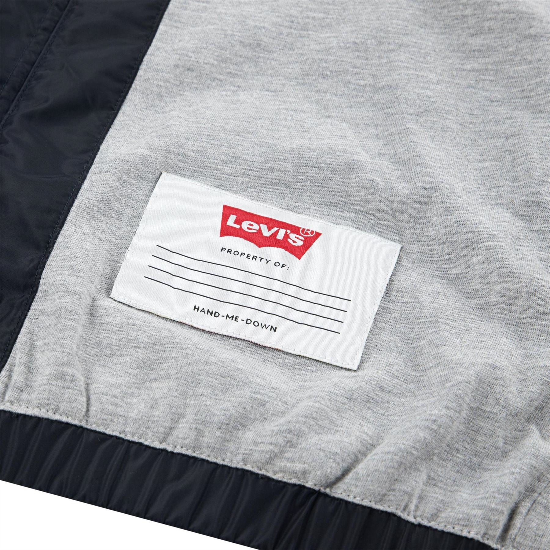 Levis Hooded Neck Windbreaker Ribbed Cuff Zipped Pocket Jacket
