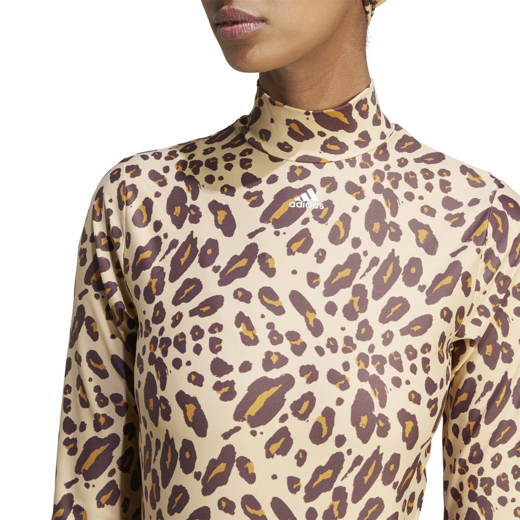 adidas Sleeved Animal Print Swimsuit