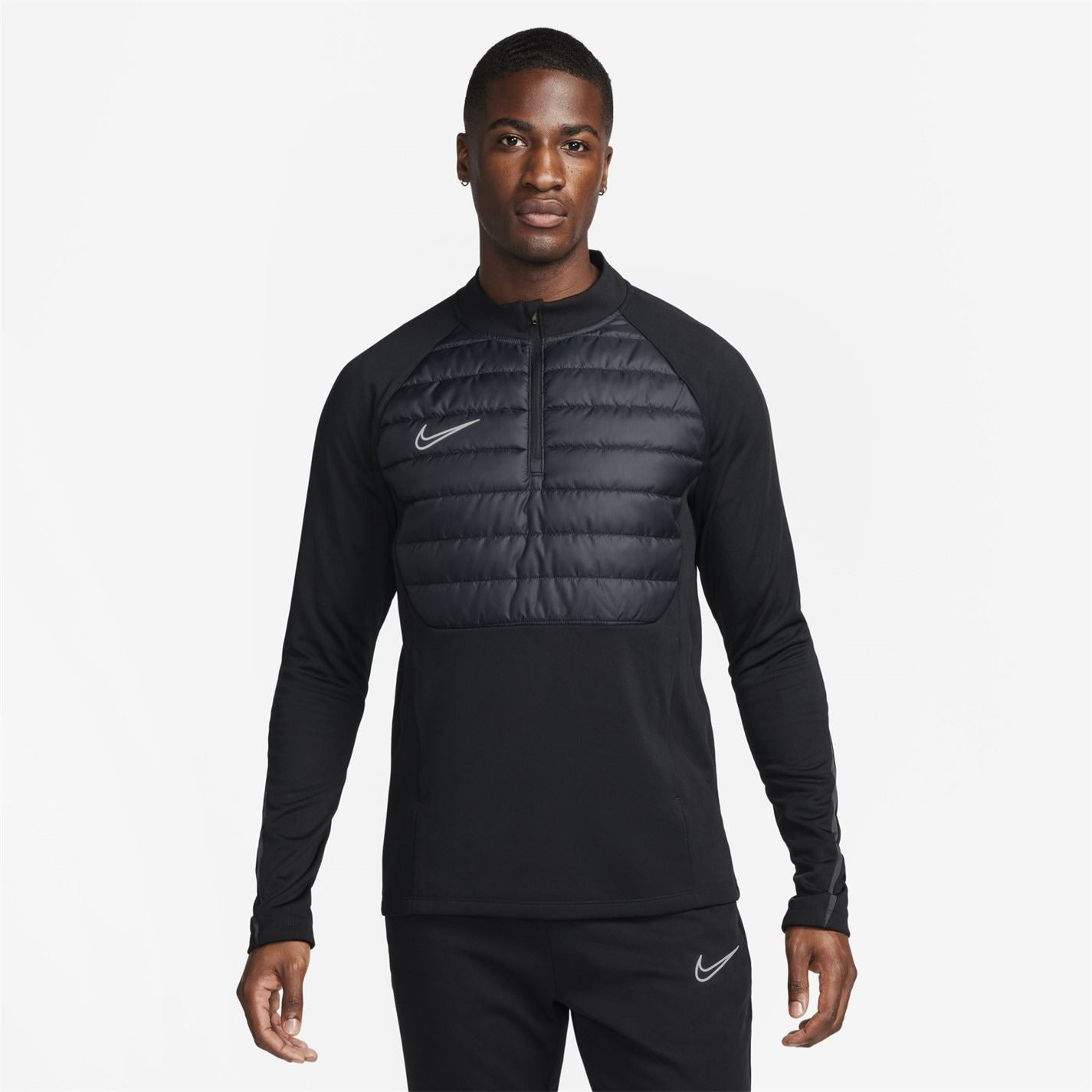 Nike Mens Academy Winter Warrior Therma Fit 1 2 Zip Football Top