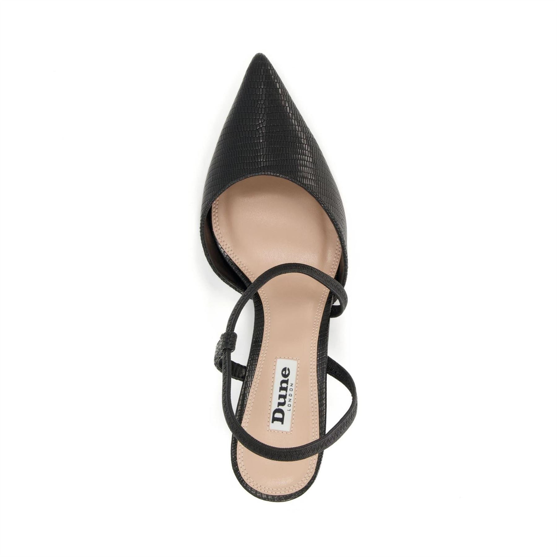 Dune London Textured Leather High Heel Court Shoes
