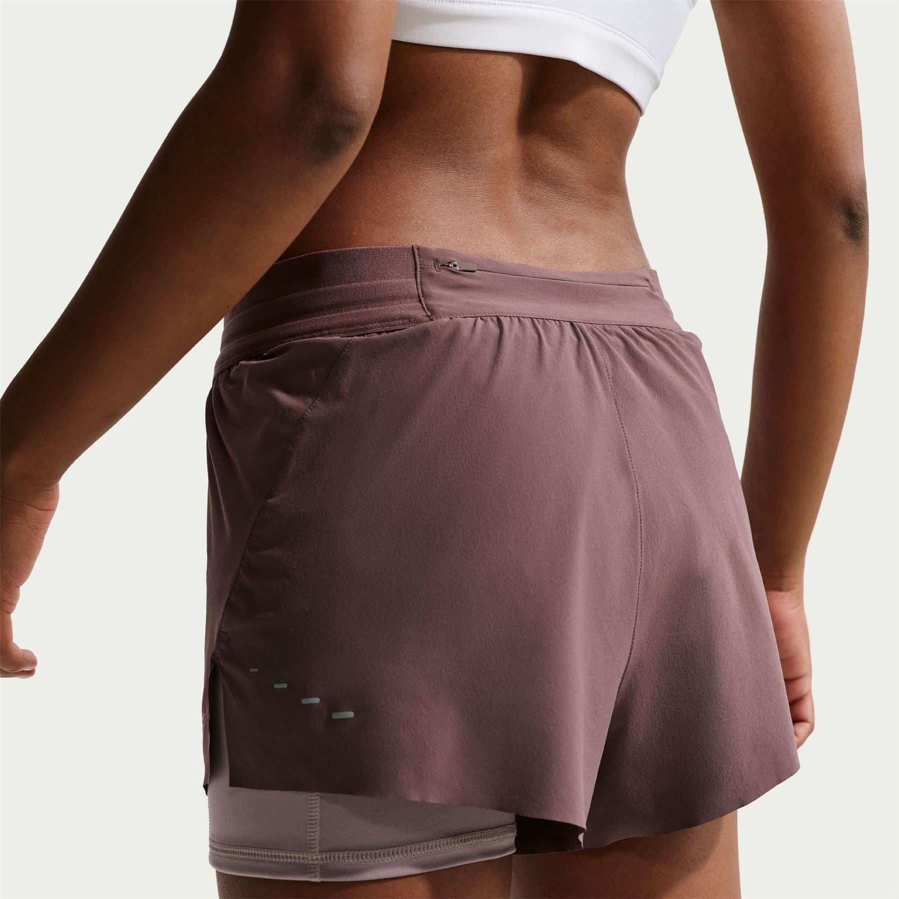 Nike Womens Dri Fit Swift Mid Rise 3 2 In 1 Shorts