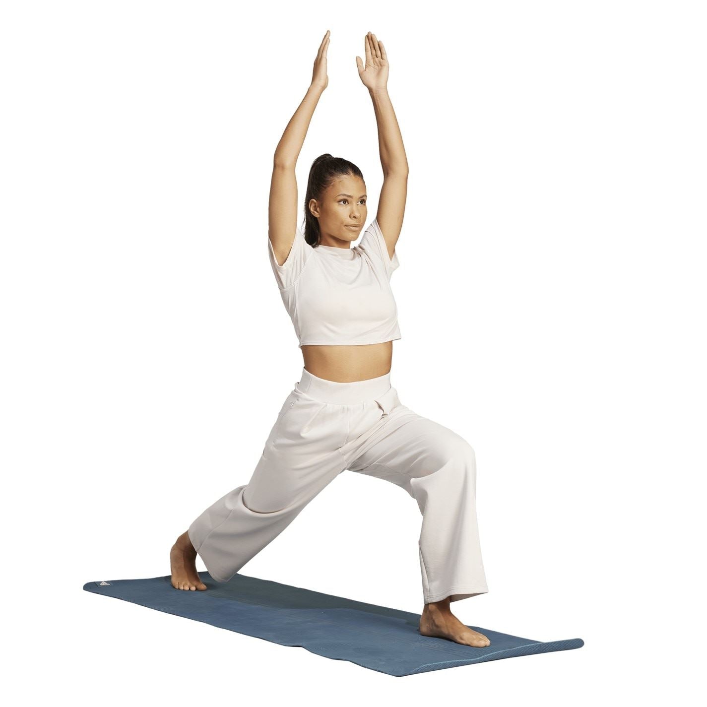 adidas Solid Patterned Wide Leg Yoga Pants