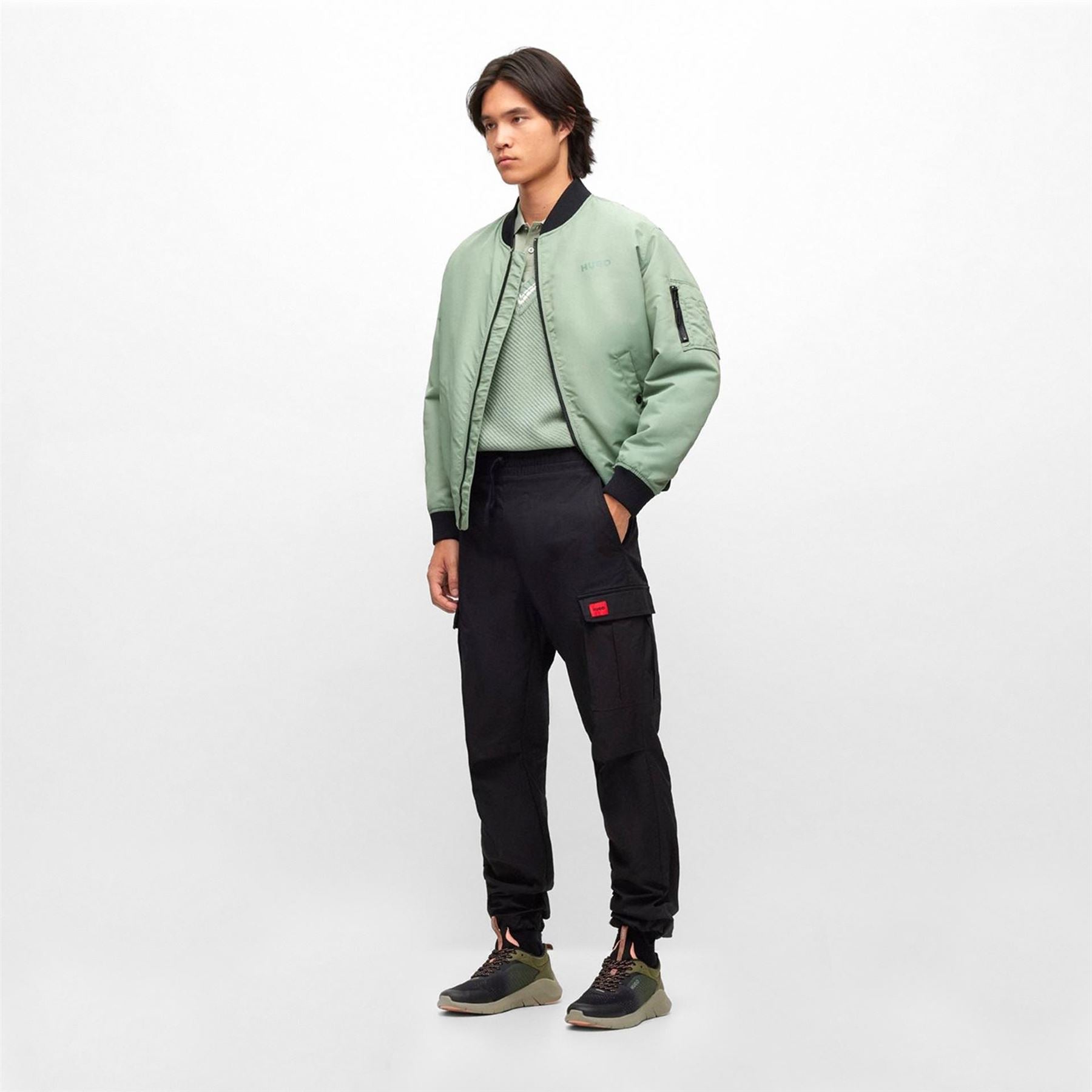 Hugo Wayne Runn Gradient Pattern Low Top Sneakers