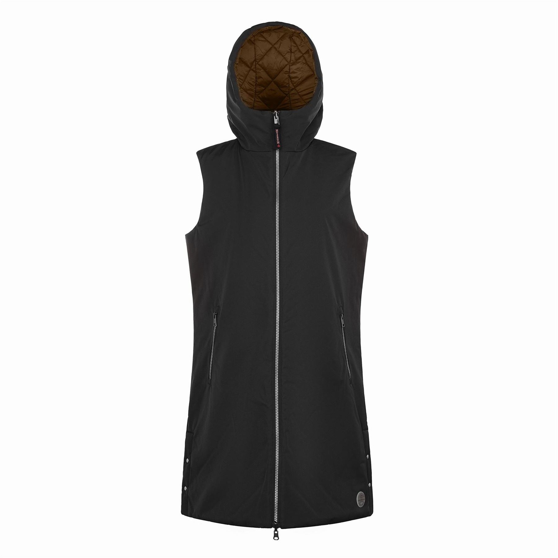Museum L Hooded Solid Patterned Gilet