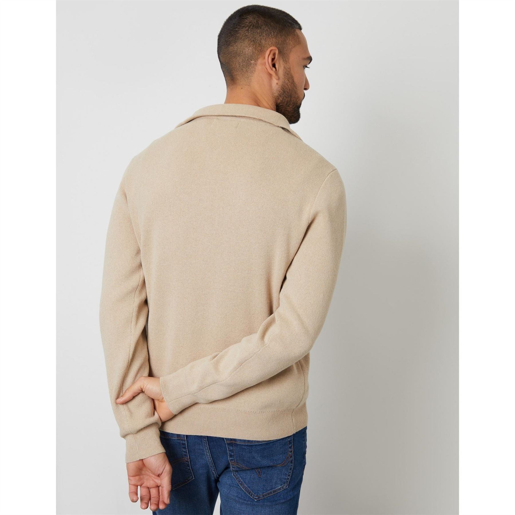 Threadbare Kamrul Quarter Zip Knitted Jumper