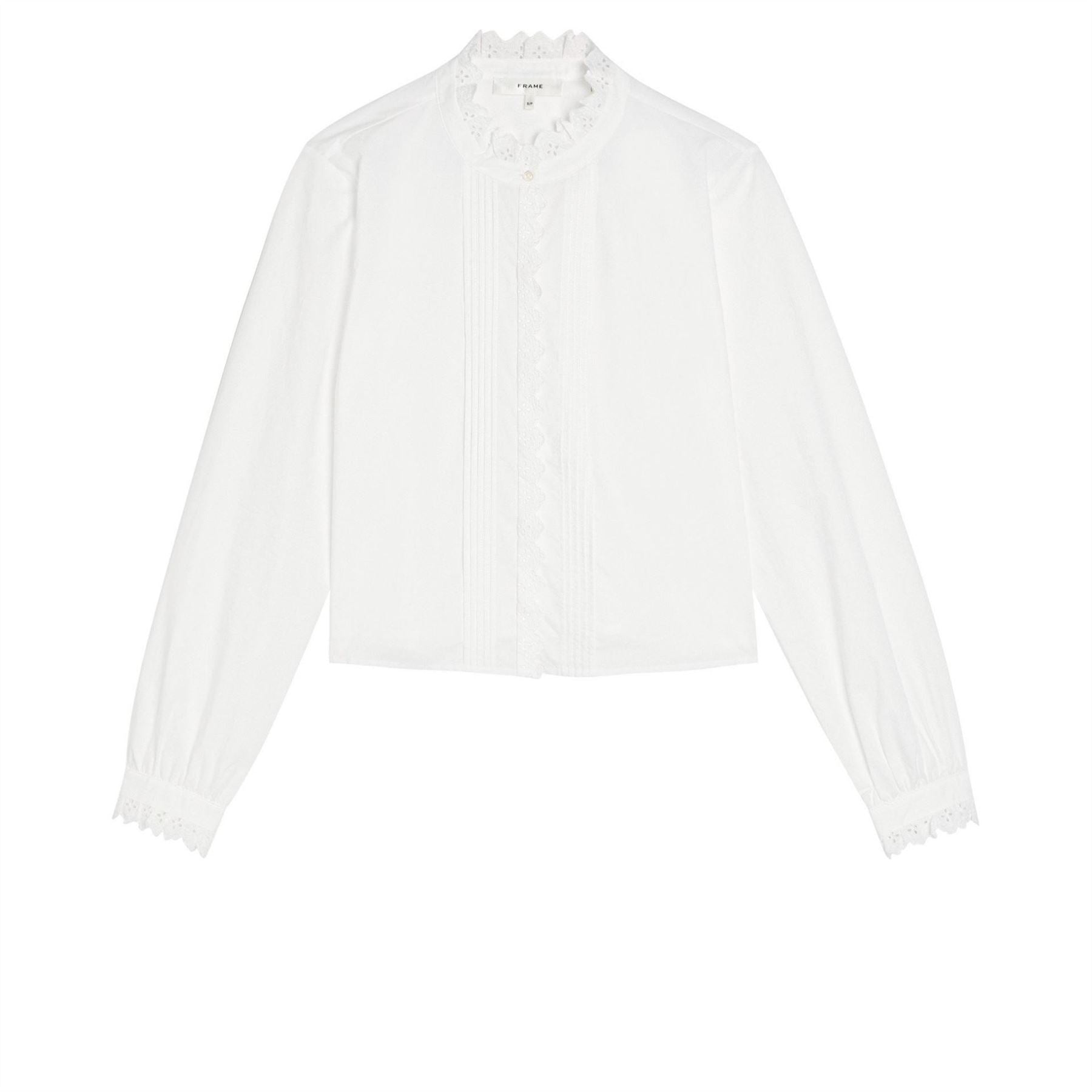 Frame Denim Keepsake Pintuck Blouse