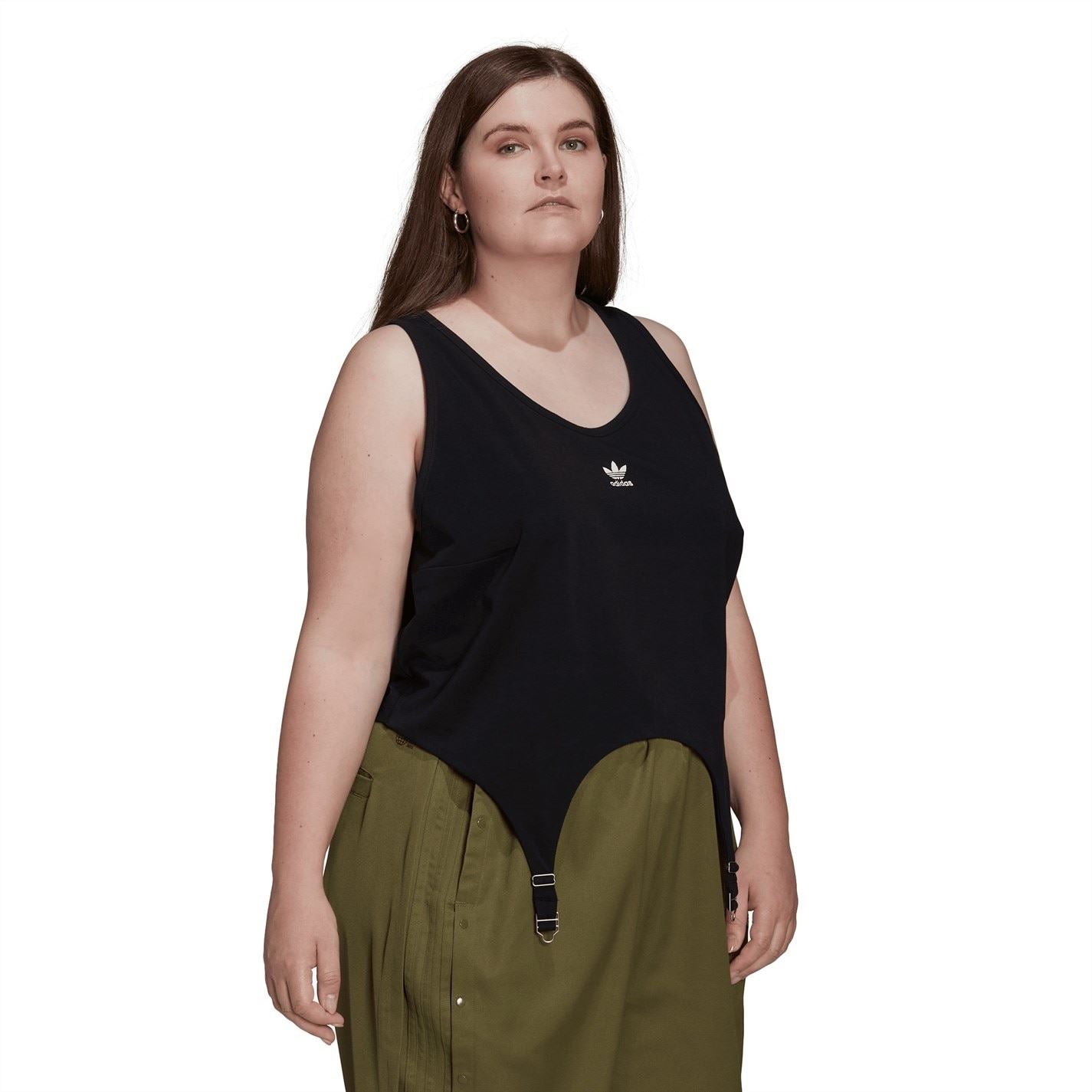 adidas Originals Cropped Scoop Neck Relaxed Fit Tank