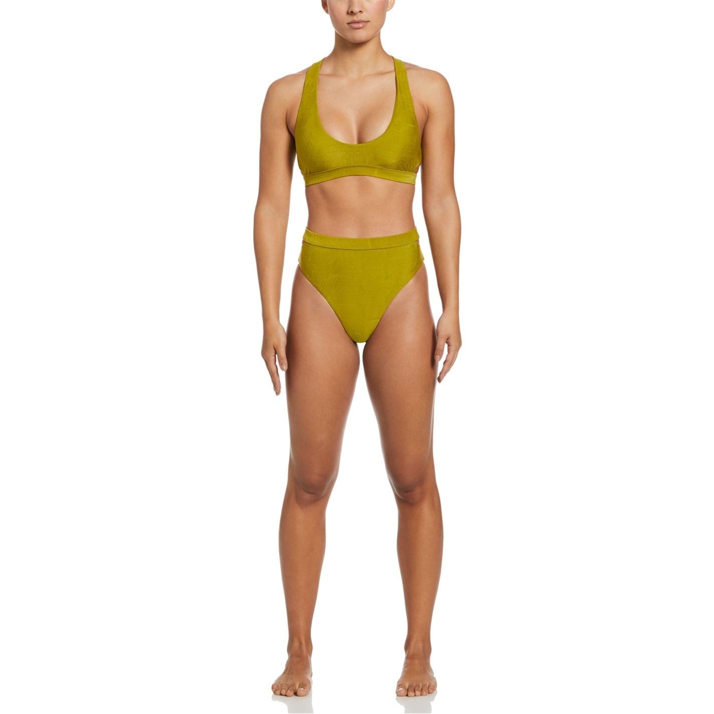 Nike Cut-Out Textured Bikini Top Set